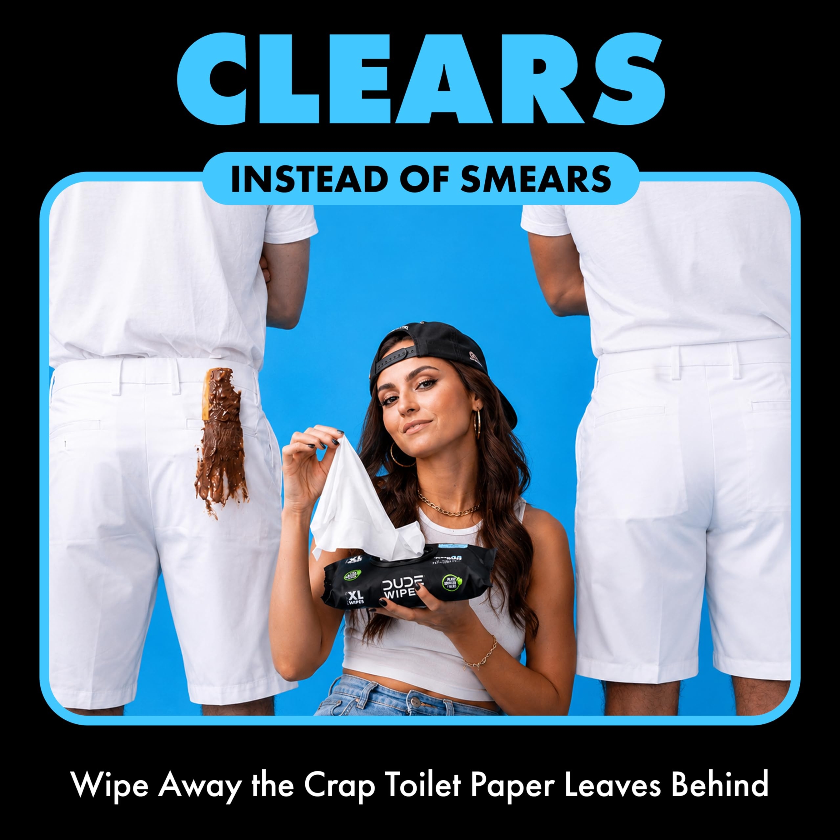 DUDE Wipes Unscented Flushable Wipes - Extra-Large Adult Wet Wipes for Sensitive Skin - 1 Pack (48 Count), Travel Pack - Infused with Vitamin E and Aloe - Septic and Sewer Safe 7
