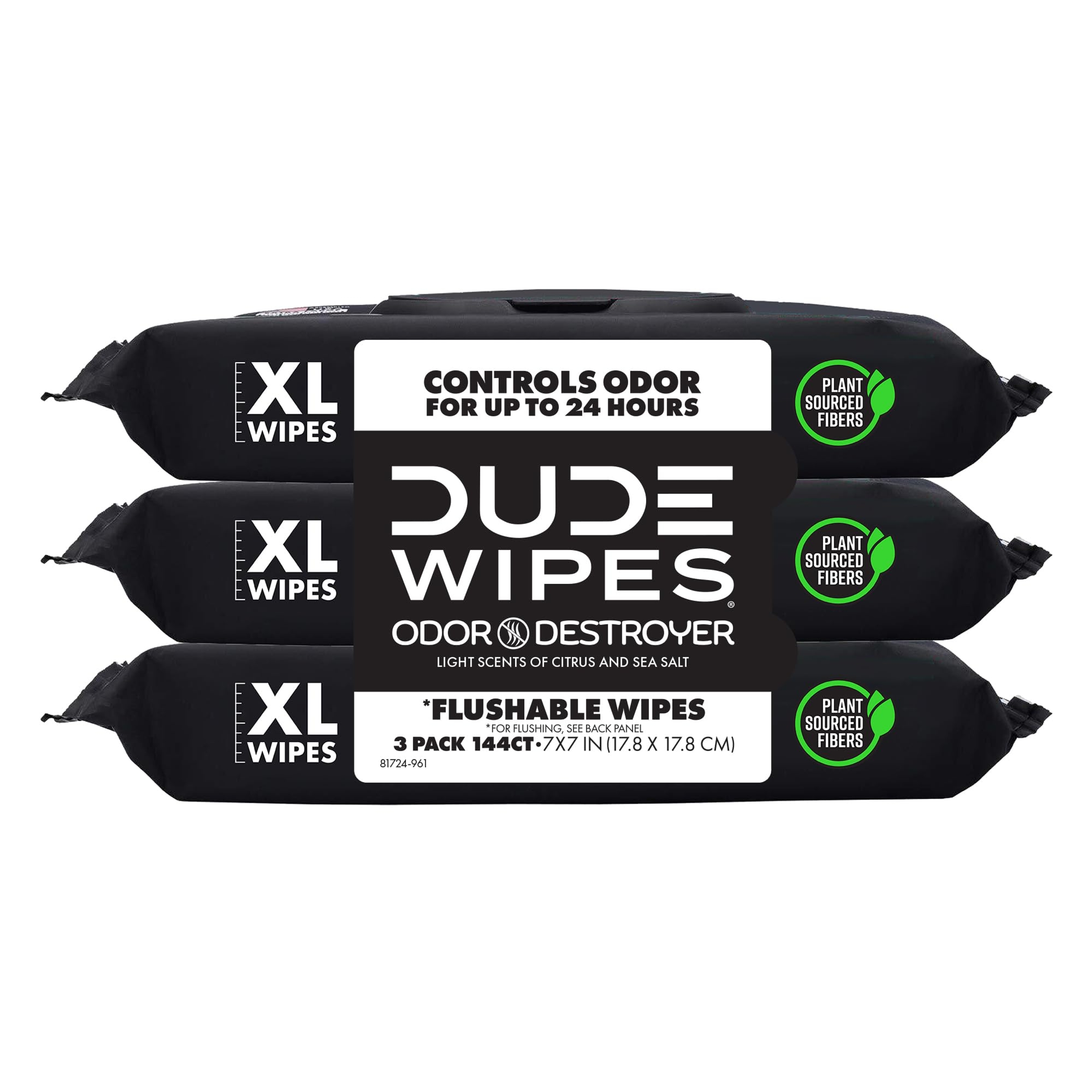 DUDE Wipes Unscented Flushable Wipes - Extra-Large Adult Wet Wipes for Sensitive Skin - 1 Pack (48 Count), Travel Pack - Infused with Vitamin E and Aloe - Septic and Sewer Safe 12