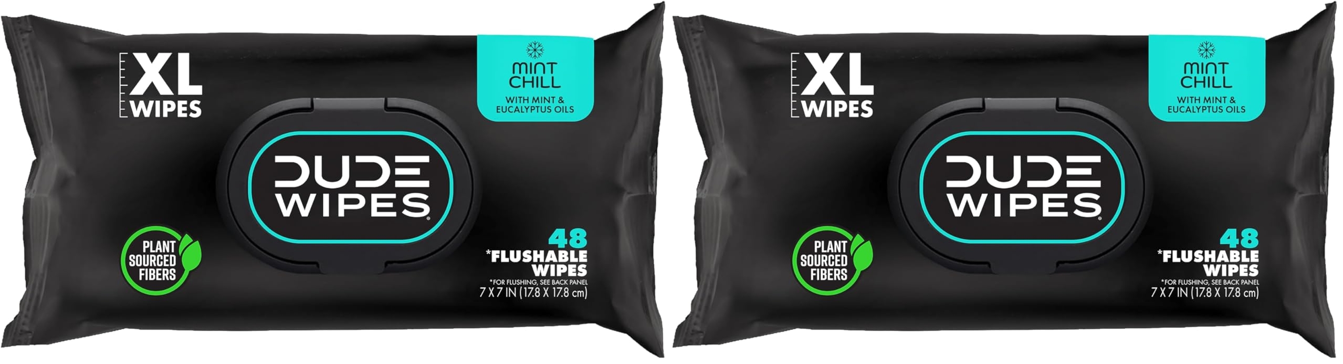 DUDE Wipes Unscented Flushable Wipes - Extra-Large Adult Wet Wipes for Sensitive Skin - 1 Pack (48 Count), Travel Pack - Infused with Vitamin E and Aloe - Septic and Sewer Safe 51