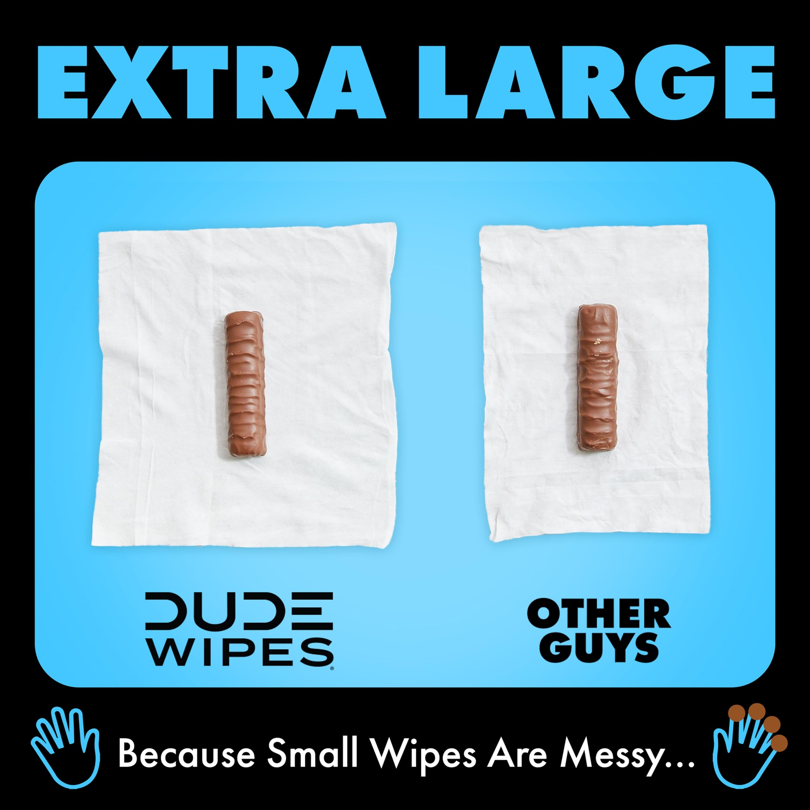 DUDE Wipes Unscented Flushable Wipes - Extra-Large Adult Wet Wipes for Sensitive Skin - 1 Pack (48 Count), Travel Pack - Infused with Vitamin E and Aloe - Septic and Sewer Safe 68