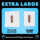 DUDE Wipes Unscented Flushable Wipes - Extra-Large Adult Wet Wipes for Sensitive Skin - 1 Pack (48 Count), Travel Pack - Infused with Vitamin E and Aloe - Septic and Sewer Safe 68