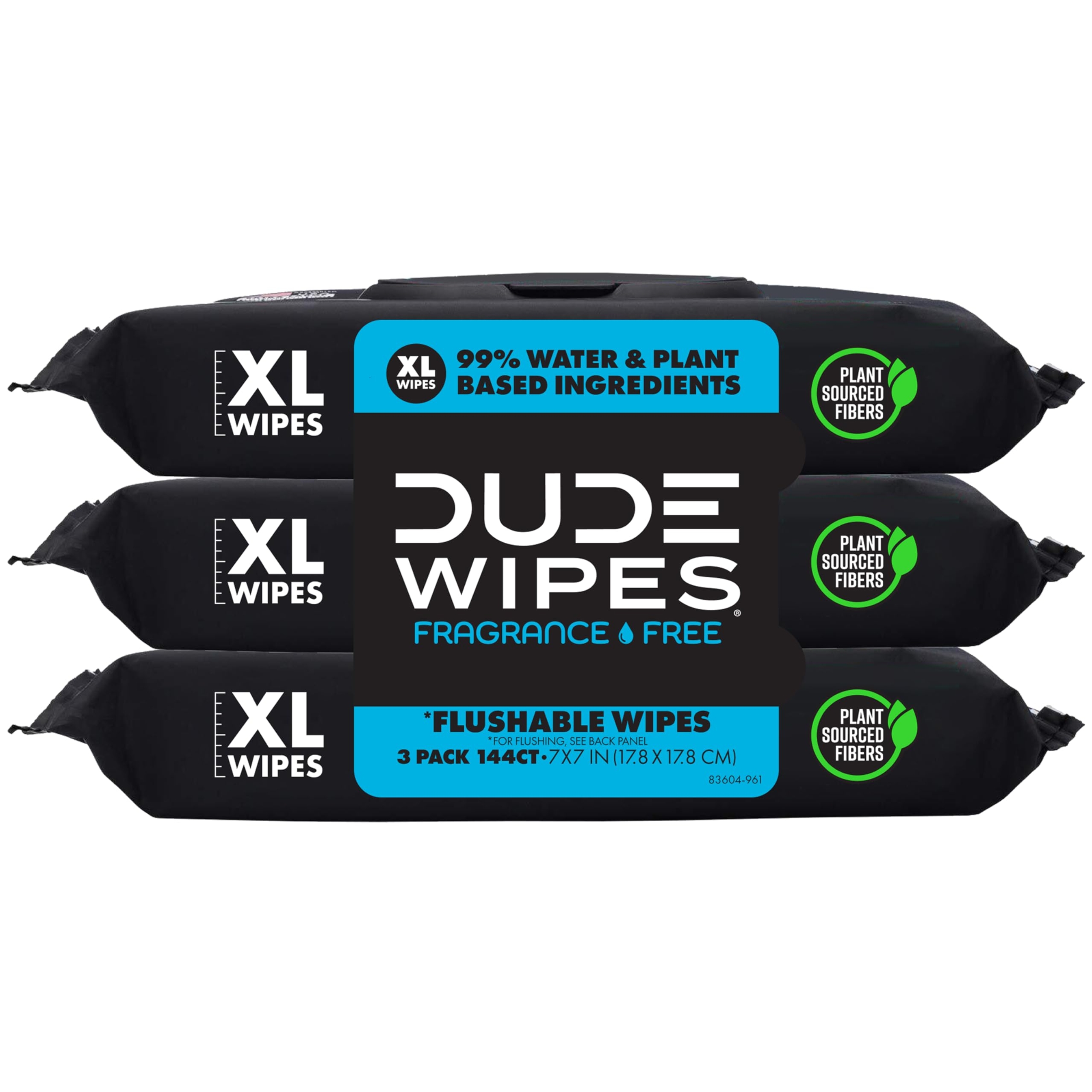 DUDE Wipes Unscented Flushable Wipes - Extra-Large Adult Wet Wipes for Sensitive Skin - 1 Pack (48 Count), Travel Pack - Infused with Vitamin E and Aloe - Septic and Sewer Safe 88