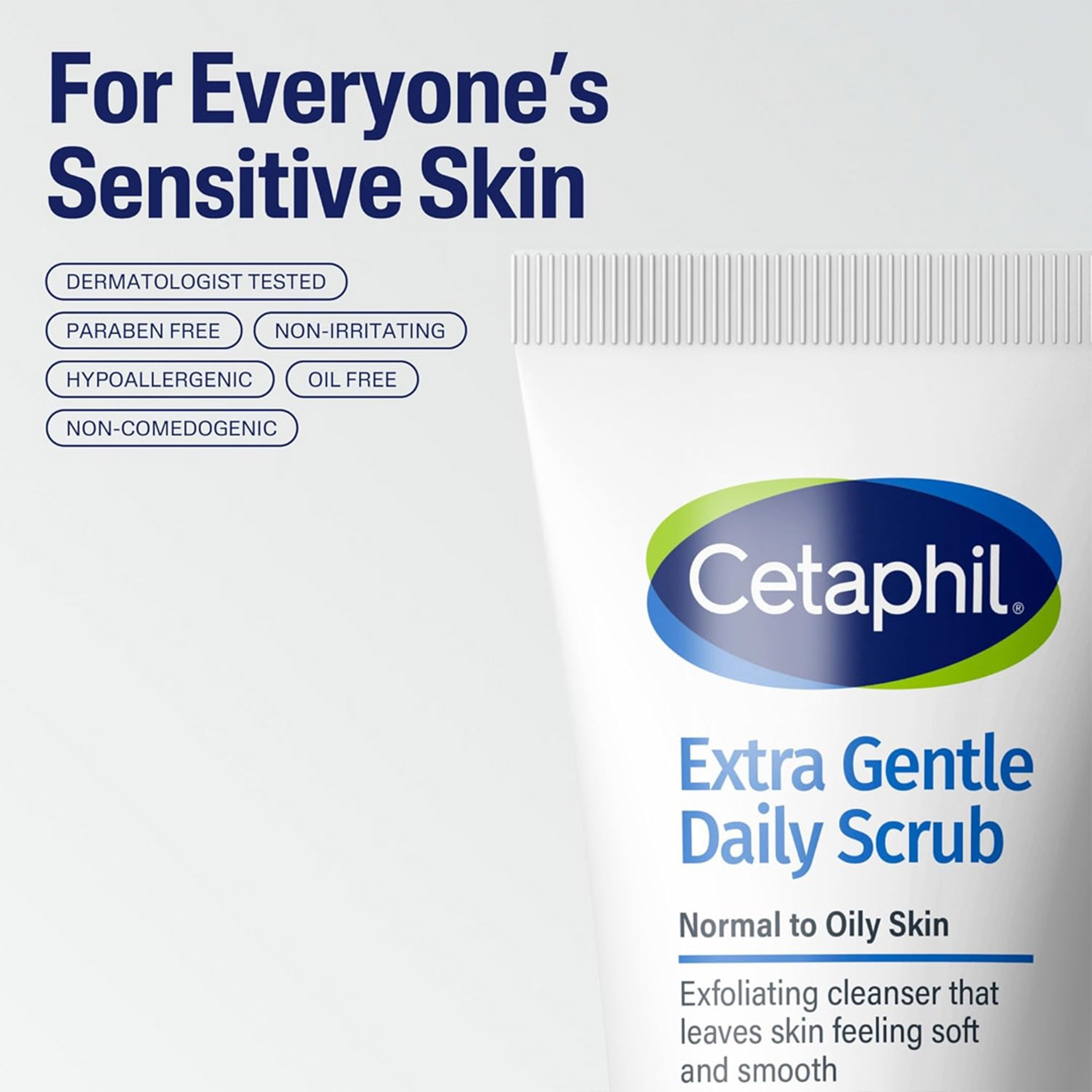 Cetaphil Extra Gentle Daily Scrub 6 fl.oz - Gentle Exfoliating & Cleansing Face Wash for Normal to Oily Skin 6