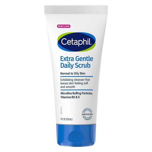 Cetaphil Extra Gentle Daily Scrub 6 fl.oz - Gentle Exfoliating & Cleansing Face Wash for Normal to Oily Skin