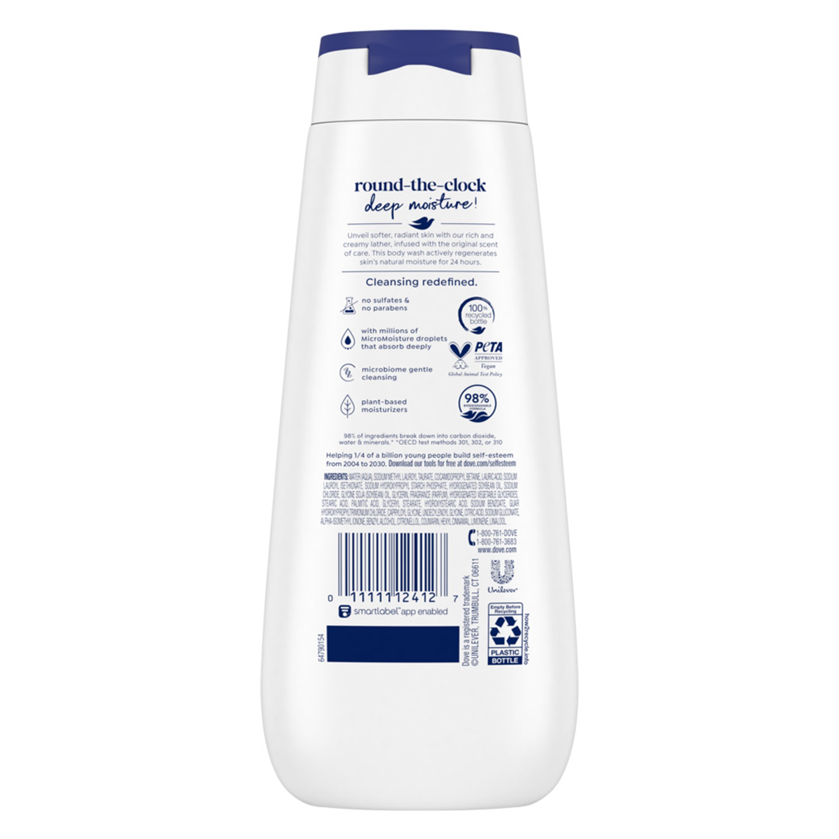 Dove Deep Moisture Body Wash 11 fl.oz - Moisturizing Skin Cleanser for 24H Lotion-Soft Skin 9