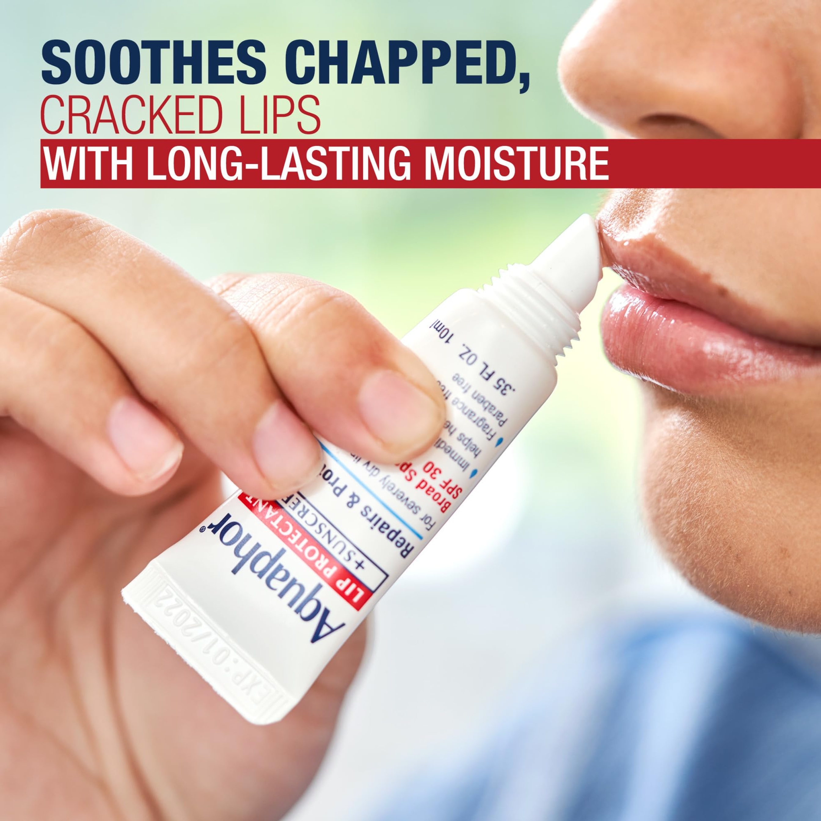 Aquaphor Lip Protectant & Sunscreen Ointment 0.35 fl.oz - Broad Spectrum SPF 30, Relieves Chapped Lips 6