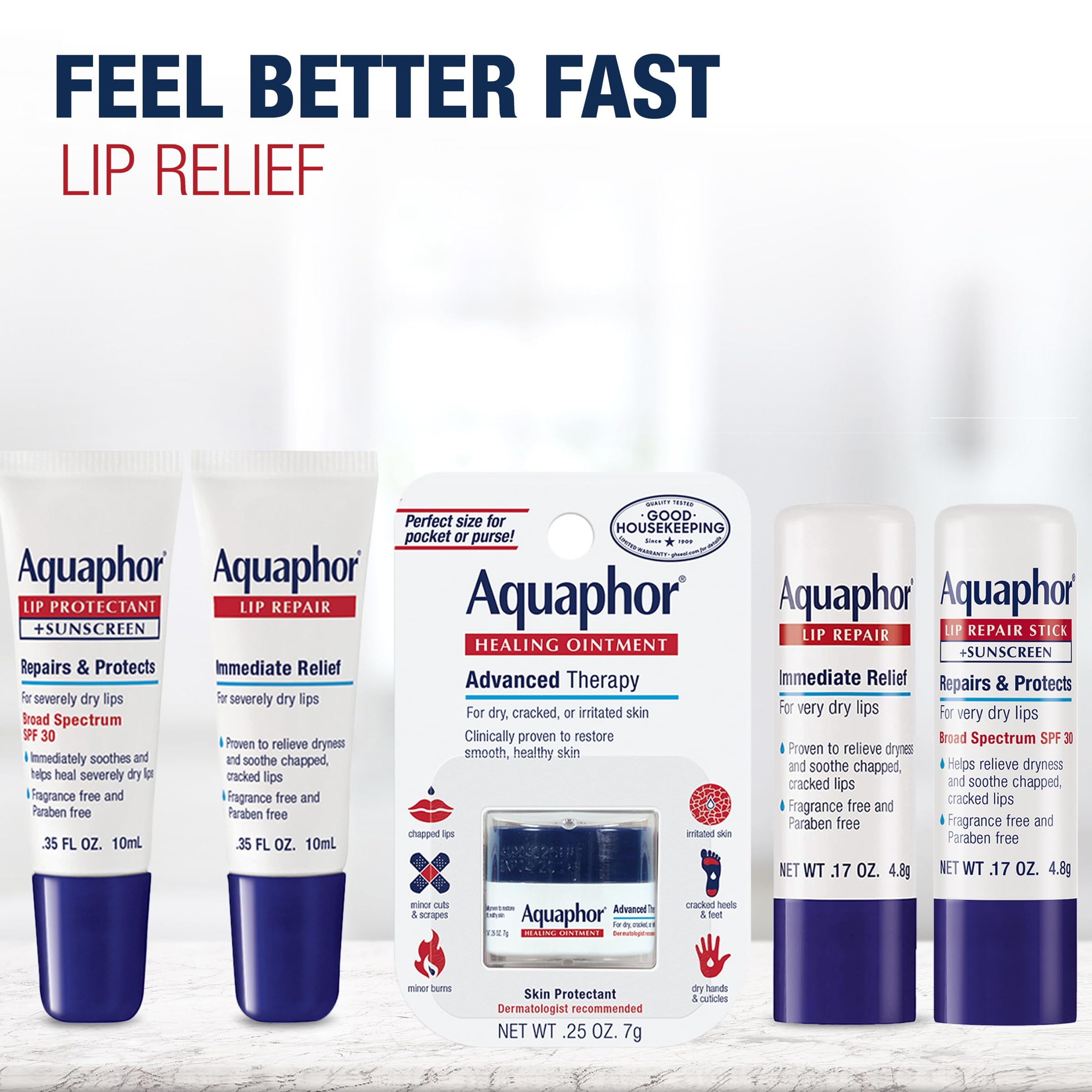 Aquaphor Lip Protectant & Sunscreen Ointment 0.35 fl.oz - Broad Spectrum SPF 30, Relieves Chapped Lips 9