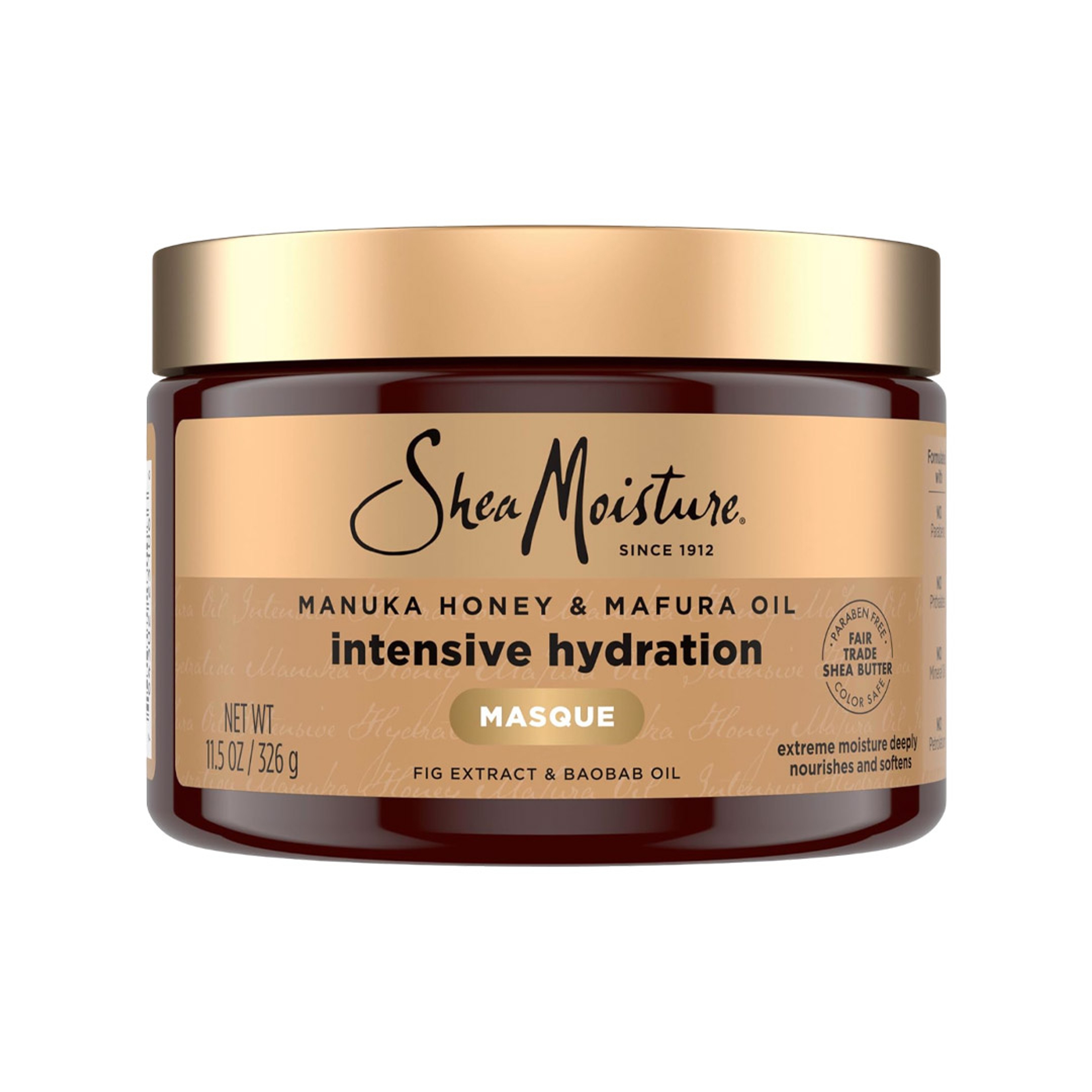 SheaMoisture Intensive Hydration Hair Masque 11.5 oz - with Manuka Honey & Mafura Oil for Dry, Damaged Hair 1