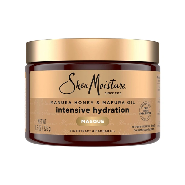 SheaMoisture Intensive Hydration Hair Masque 11.5 oz - with Manuka Honey & Mafura Oil for Dry, Damaged Hair