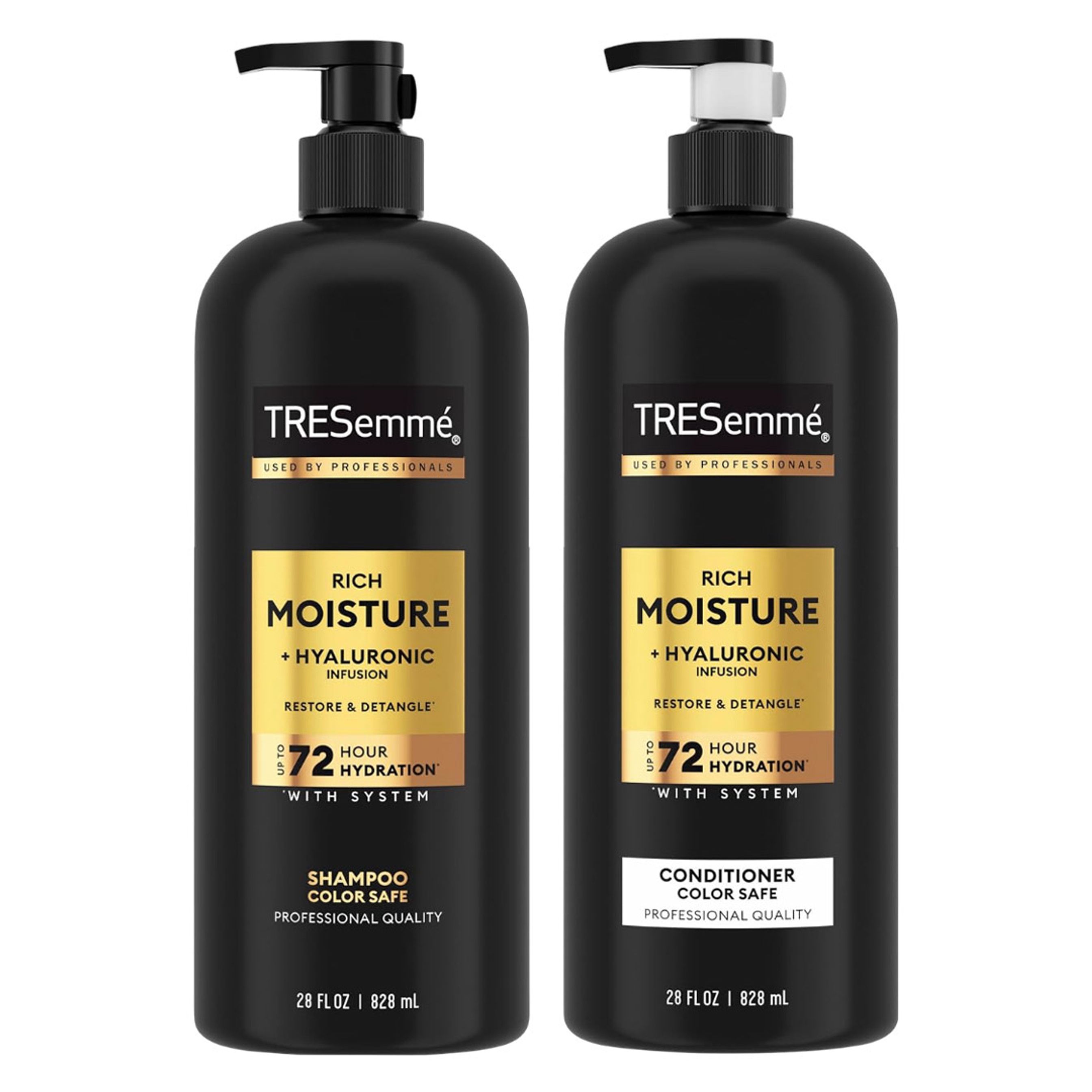TRESemmé Rich Moisture Shampoo & Conditioner, 28 fl.oz Each (2 Count) - Up to 72-Hour Hydration for Dry Hair 2