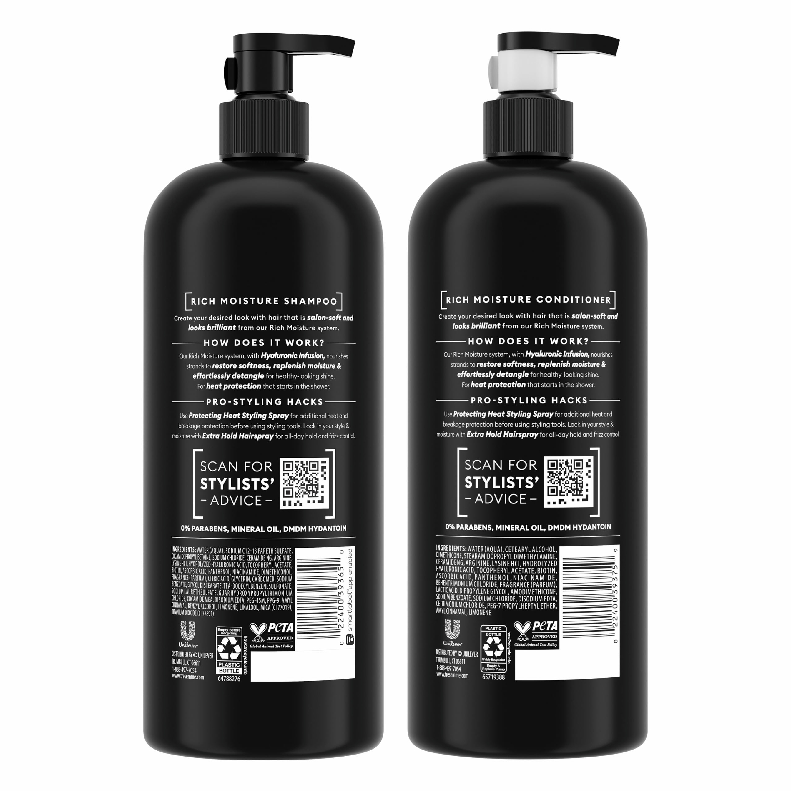 TRESemmé Rich Moisture Shampoo & Conditioner, 28 fl.oz Each (2 Count) - Up to 72-Hour Hydration for Dry Hair 11