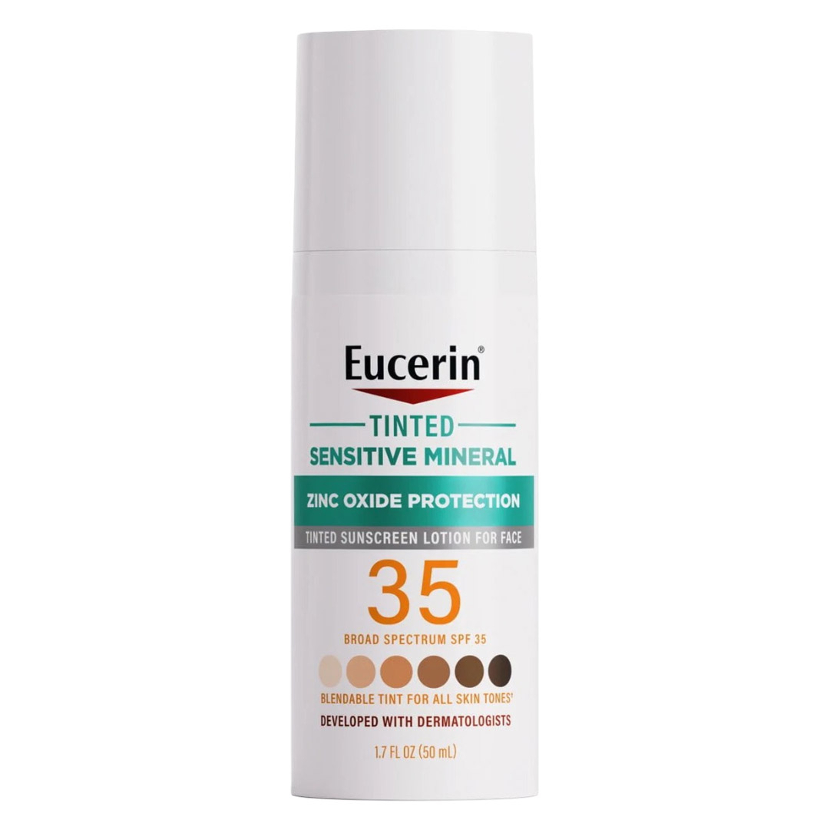 Eucerin Tinted Sensitive Mineral SPF 35 Face Sunscreen 1.7 fl.oz - Blendable Tint for All Skin Tones 1