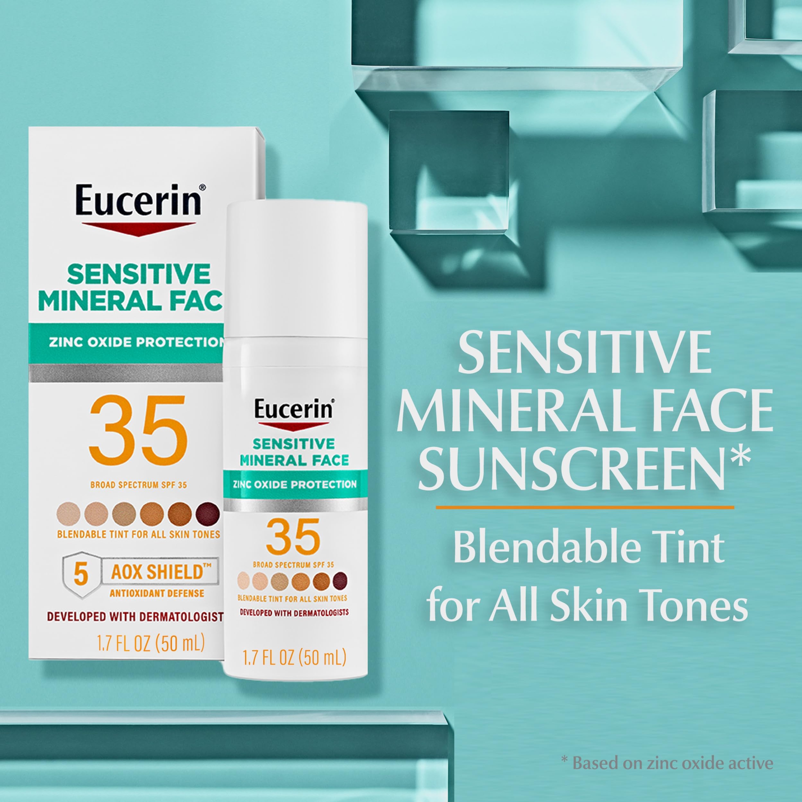 Eucerin Tinted Sensitive Mineral SPF 35 Face Sunscreen 1.7 fl.oz - Blendable Tint for All Skin Tones 3