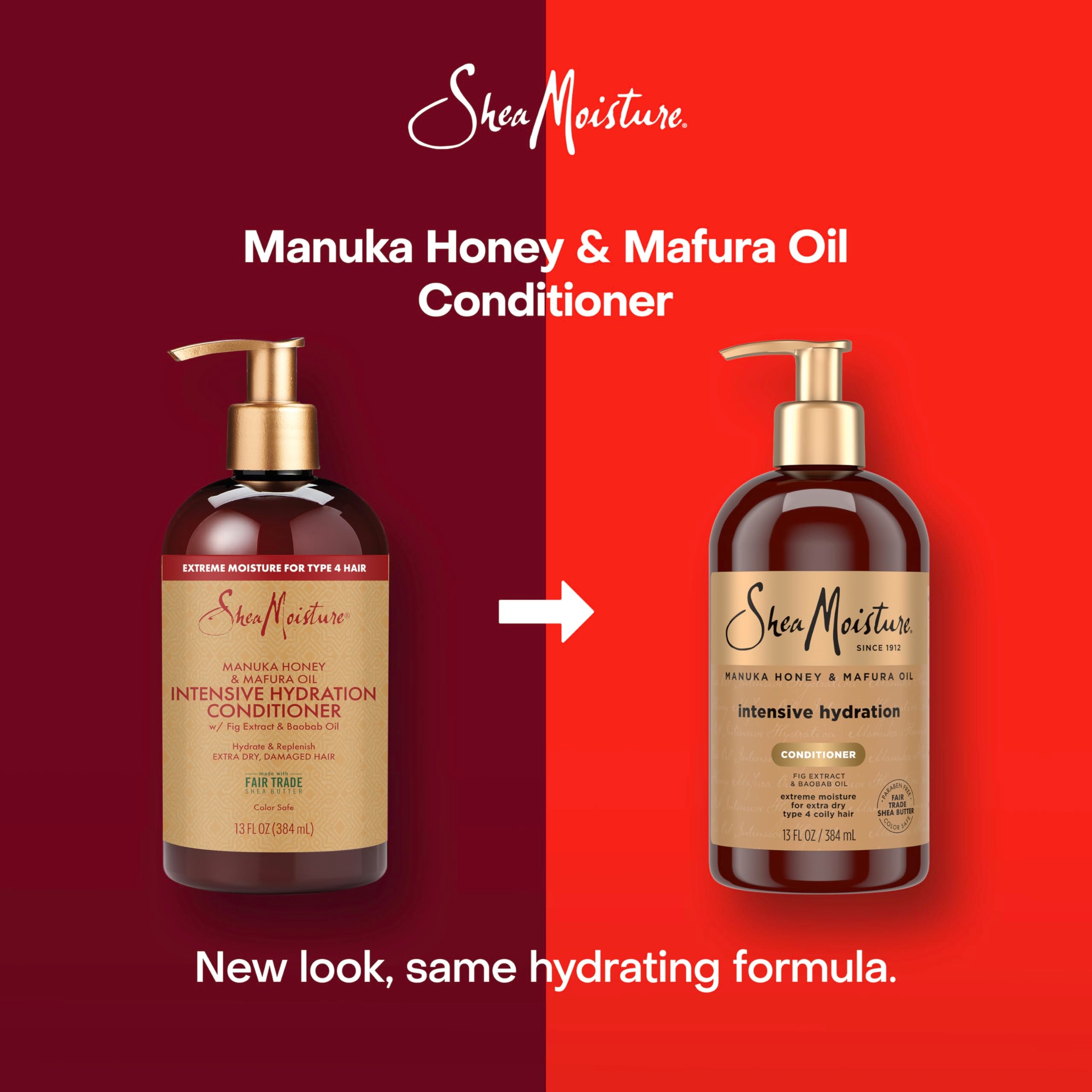 SheaMoisture Intensive Hydration Conditioner 13 fl.oz - with Manuka Honey & Mafura Oil for Dry, Damaged Hair 2
