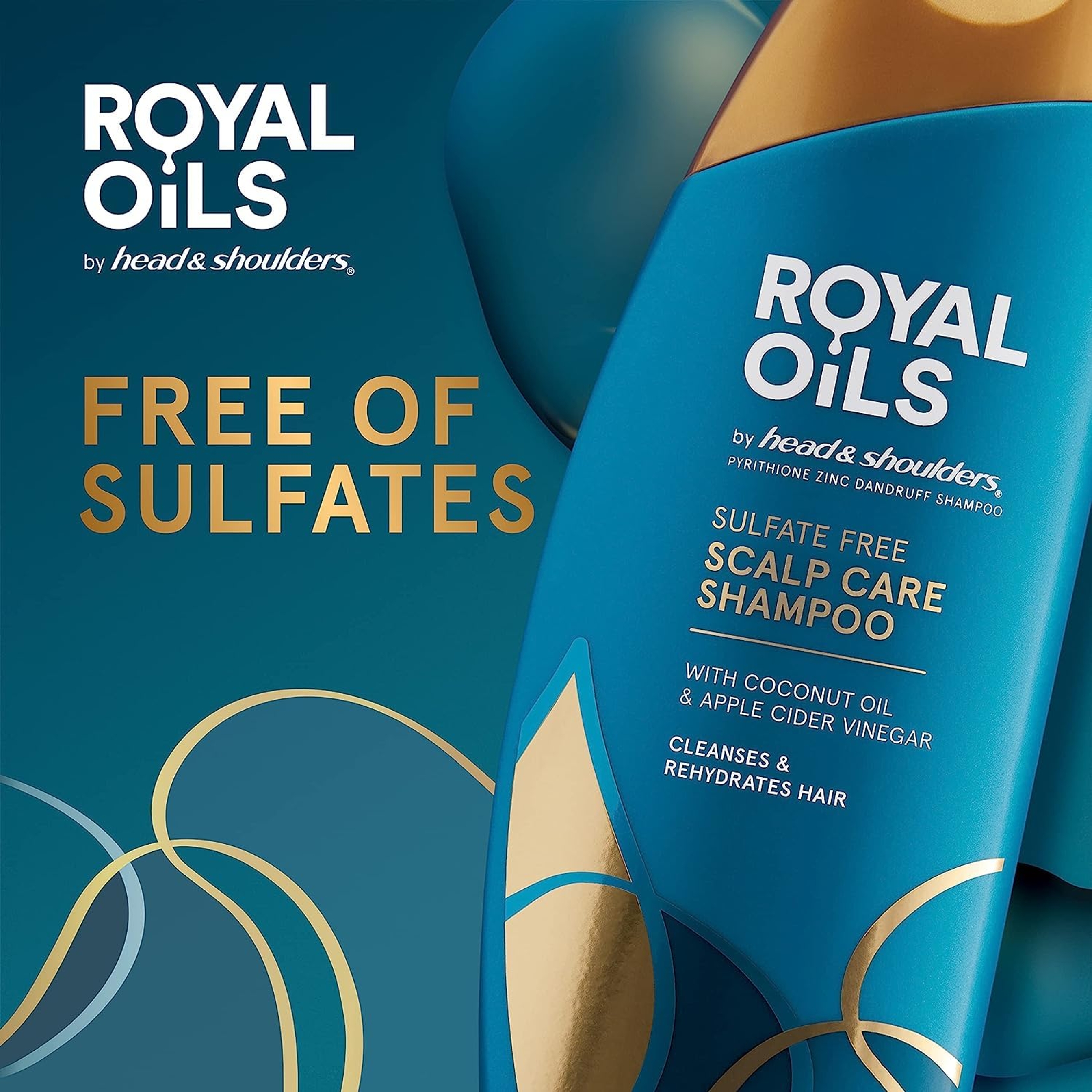 Head & Shoulders Royal Oils Sulfate Free Scalp Care Shampoo 12.8 fl.oz - Moisturizing Shampoo for Curly & Coily Hair 4