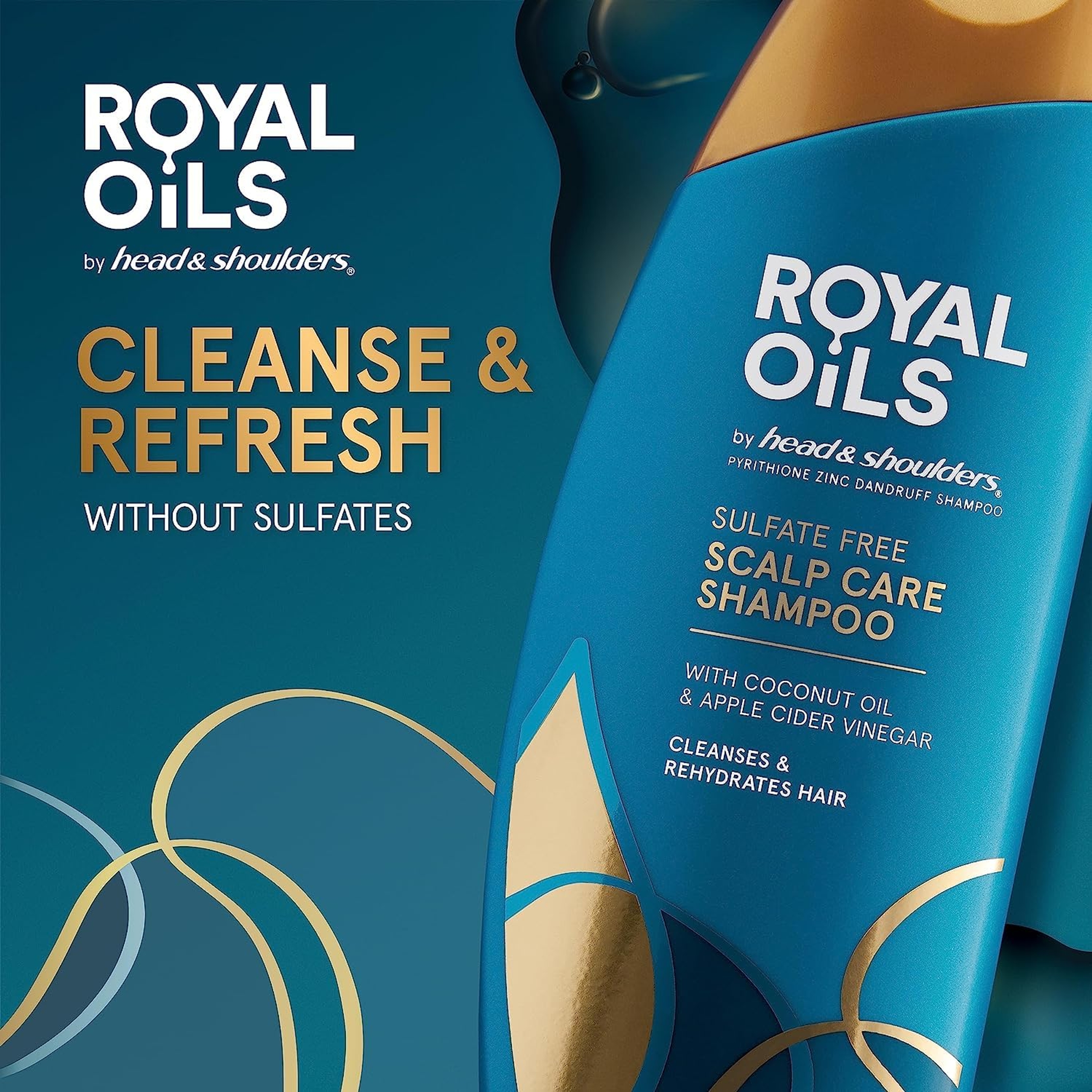 Head & Shoulders Royal Oils Sulfate Free Scalp Care Shampoo 12.8 fl.oz - Moisturizing Shampoo for Curly & Coily Hair 5