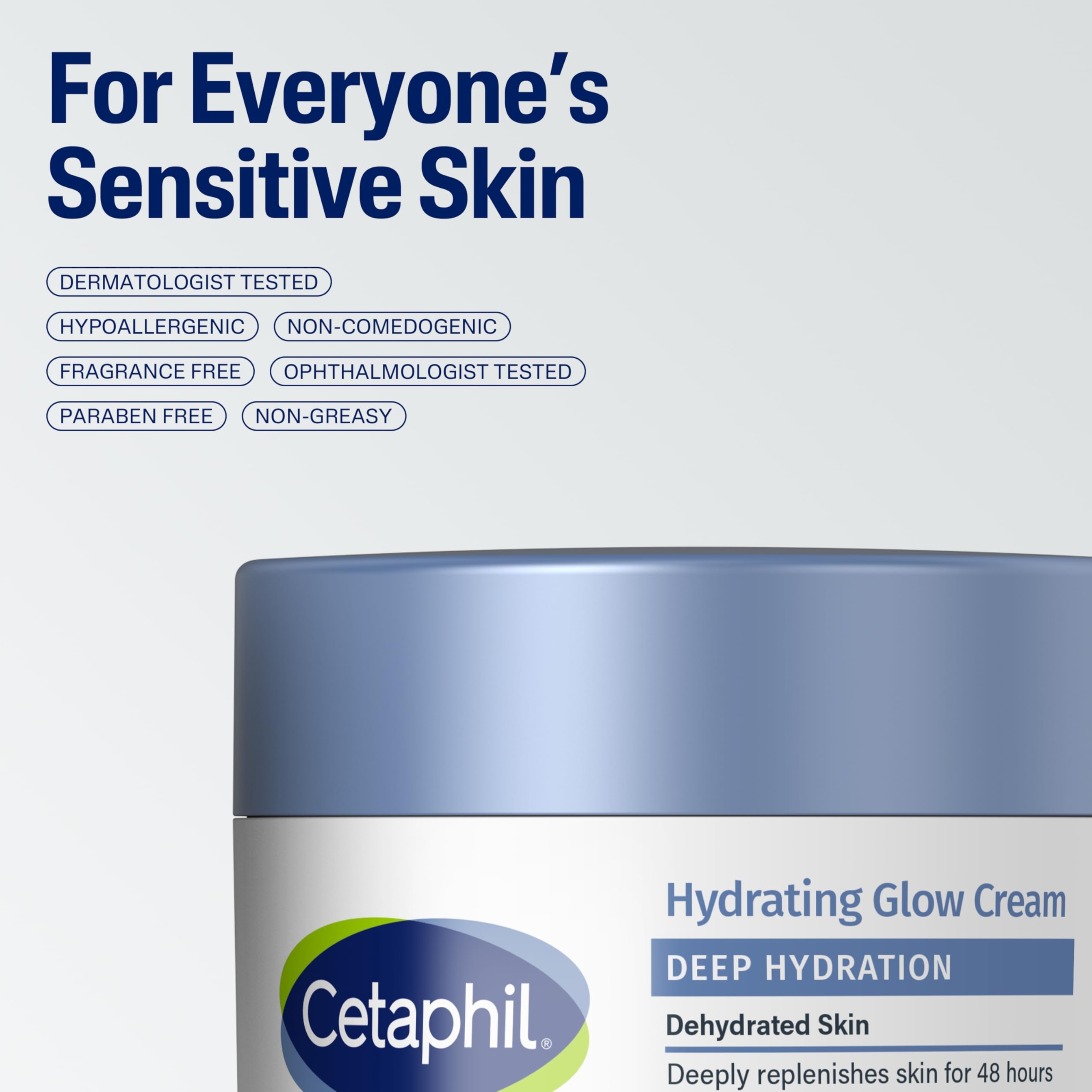 Cetaphil Deep Hydration Healthy Glow Daily Face Cream, 1.7 oz, 48 Hour Dry Skin Face Moisturizer for Sensitive Skin, With Hyaluronic Acid, Vitamin E & Vitamin B5 19