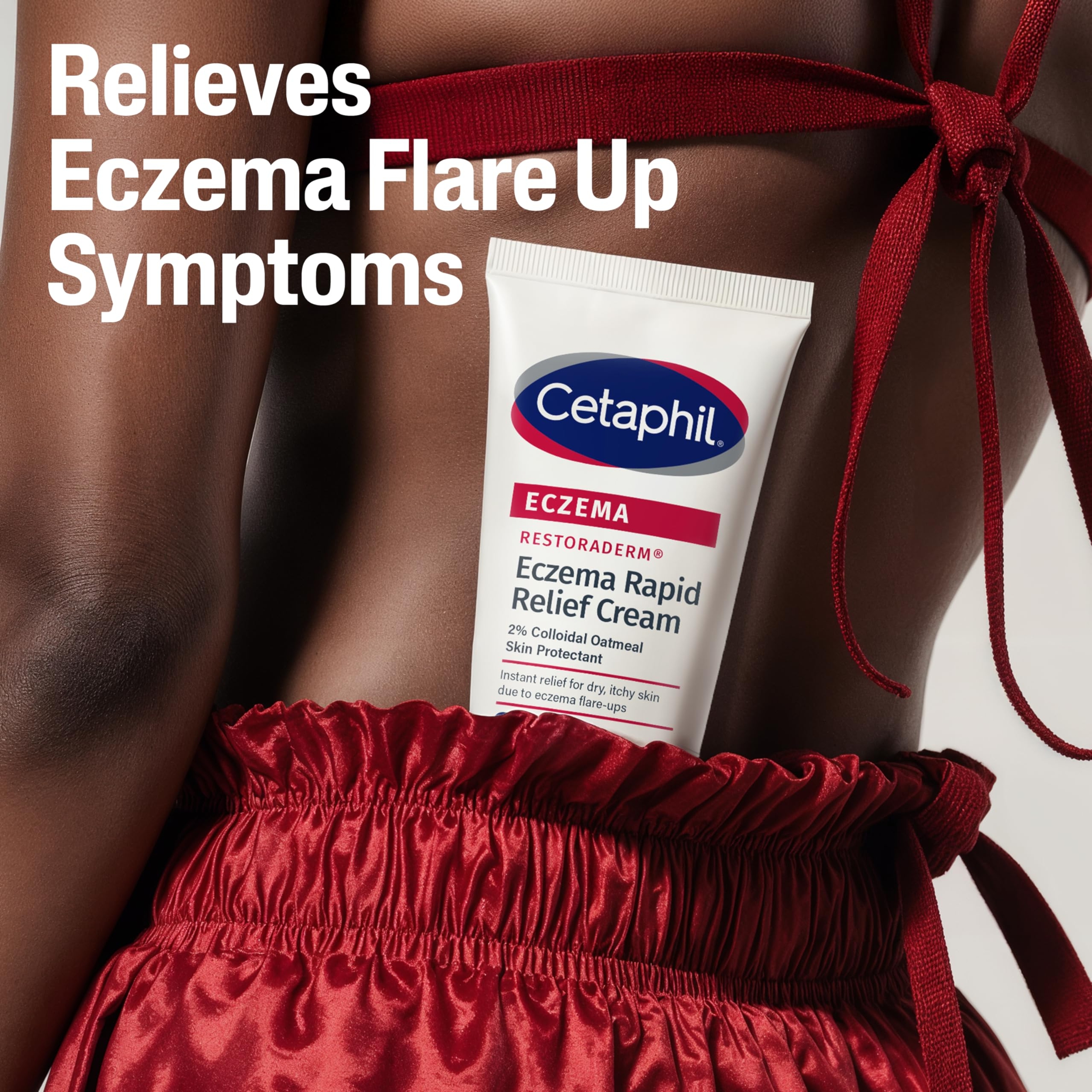 Cetaphil Restoraderm Eczema Rapid Relief Cream 8 oz - 2% Colloidal Oatmeal for 48HR Hydration, Barrier Repair 8