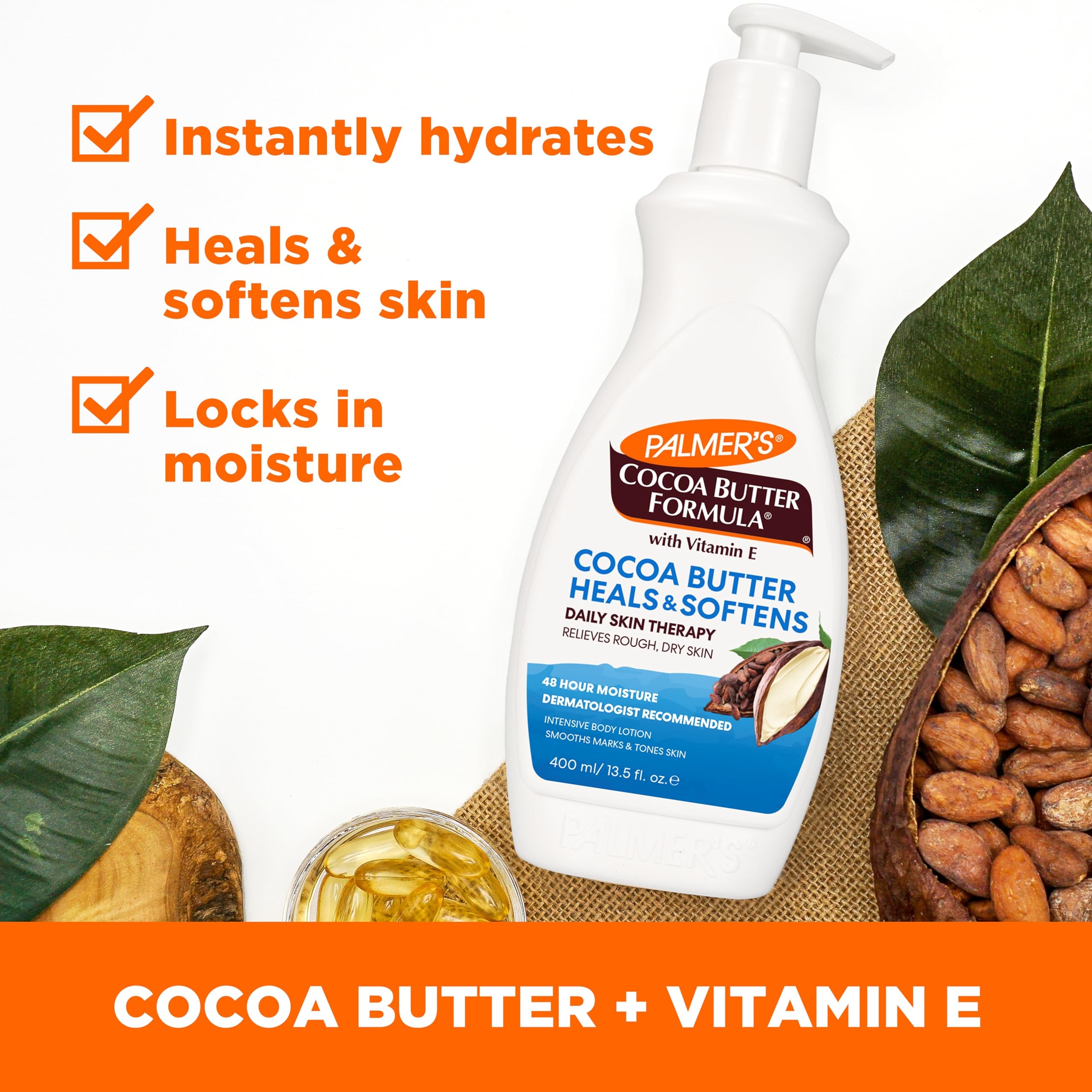 Palmer's Daily Skin Therapy Cocoa Butter Body Lotion 13.5 fl.oz - Intensive Moisturizer Relieves Rough, Dry Skin 2