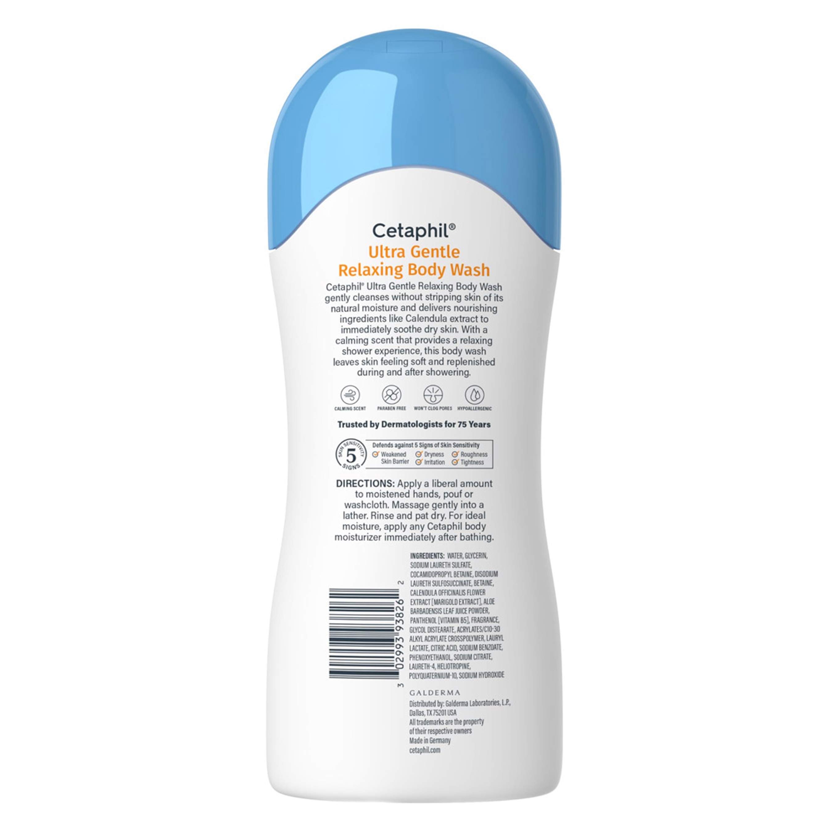 Cetaphil Ultra Gentle Relaxing Body Wash 16.9 fl.oz - Gel Formula Gently Cleanses, Soothes & Nourishes Skin 8