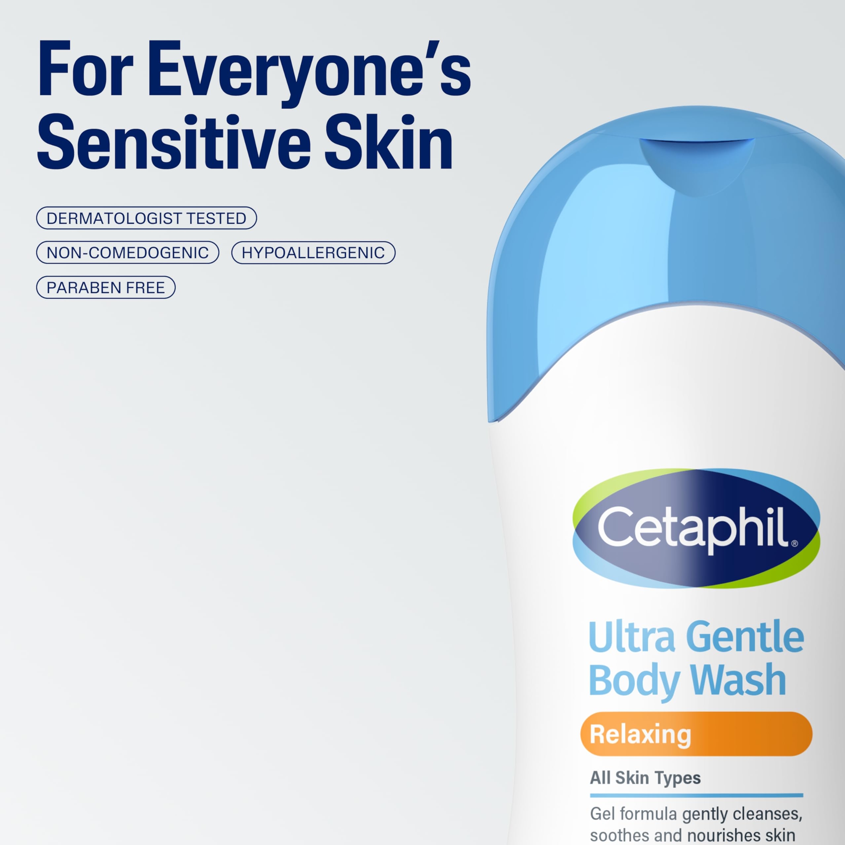 Cetaphil Ultra Gentle Relaxing Body Wash, For Dry to Normal, Sensitive Skin, 16.9oz, with Aloe Vera, Calendula, Vitamin B5, Hypoallergenic, Dermatologist Tested 6