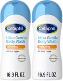 Cetaphil Ultra Gentle Relaxing Body Wash, For Dry to Normal, Sensitive Skin, 16.9oz, with Aloe Vera, Calendula, Vitamin B5, Hypoallergenic, Dermatologist Tested 35