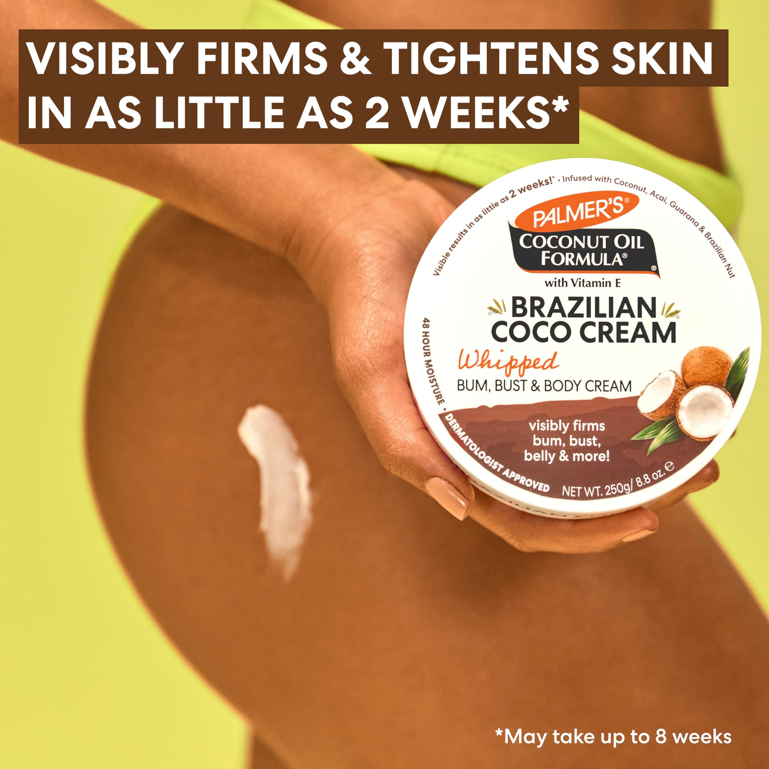 Palmer's Brazilian Coco Whipped Bum, Bust & Body Cream 8.8 fl.oz - 48H Moisture, Helps Tighten & Firm Skin 2