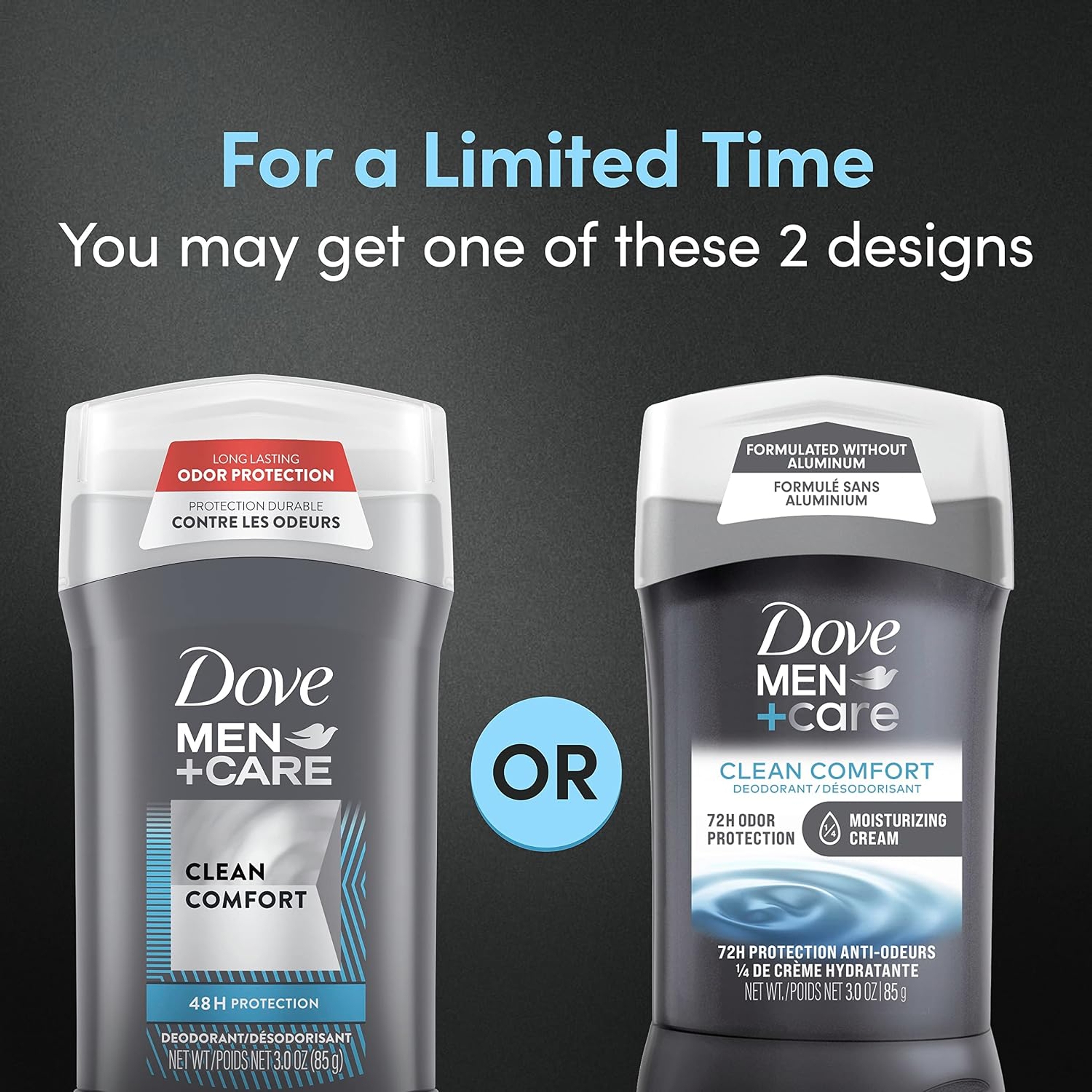 Dove Men+Care Clean Comfort Deodorant Stick 3 oz - 72H Odor Protection with 1/4 Moisturizing Cream 2