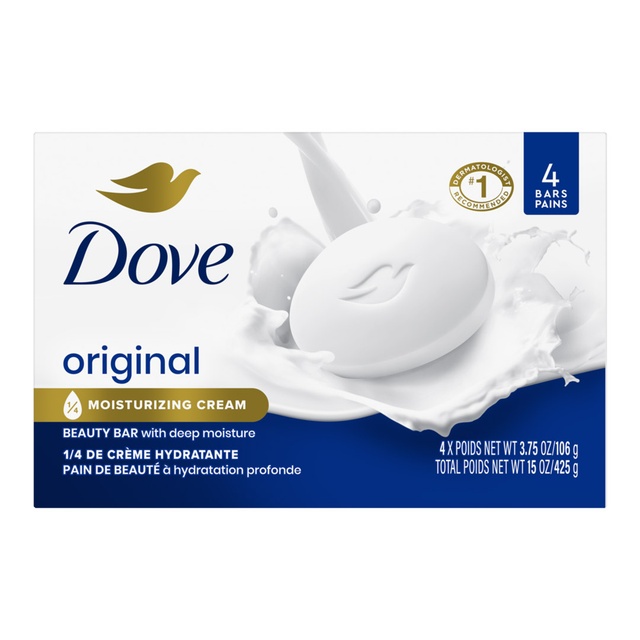 Dove Beauty Bar Soap Original 3.75 oz (Pack of 4) - with 1/4 Moisturizing Cream for Soft, Smooth Skin — Out of stock