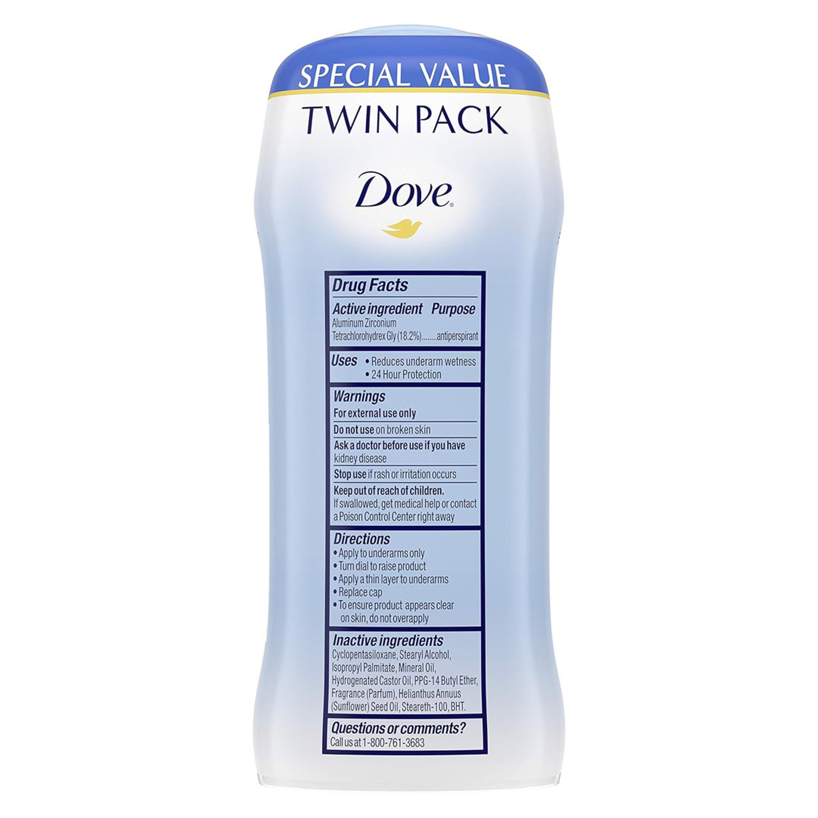 Dove Antiperspirant Deodorant, Original Clean, 2.6 oz (Pack of 2) - Invisible Solid Stick with 48H Sweat & Odor Protection 4