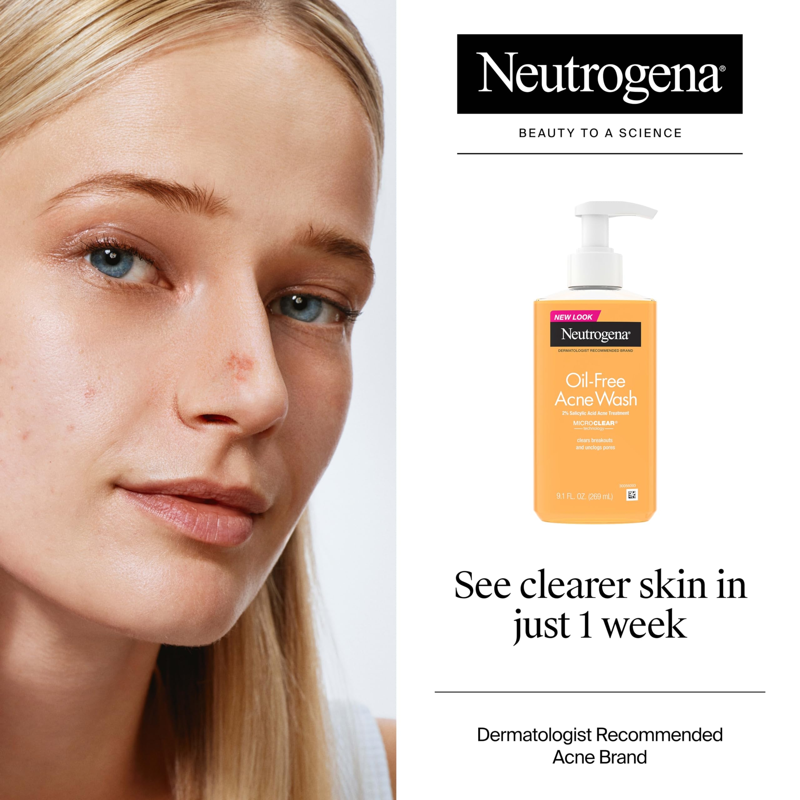 Neutrogena Oil-Free Acne Wash 9.1 fl.oz - 2% Salicylic Acid Cleanser for Oily Skin 2