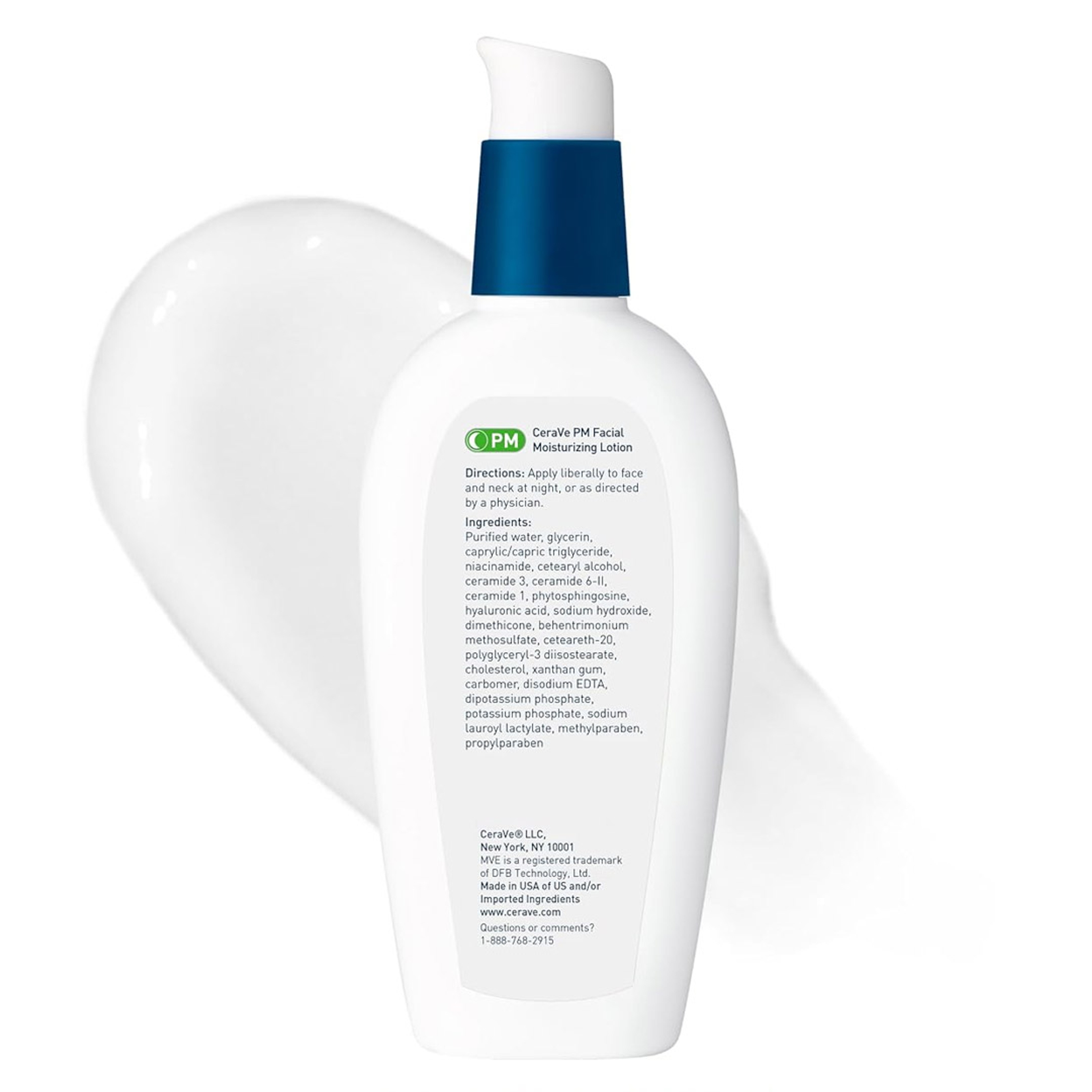 CeraVe PM Facial Moisturizing Lotion, Night Cream with Hyaluronic Acid and Niacinamide, Ultra-Lightweight, Oil-Free Moisturizer for Face, 3 Ounce 9