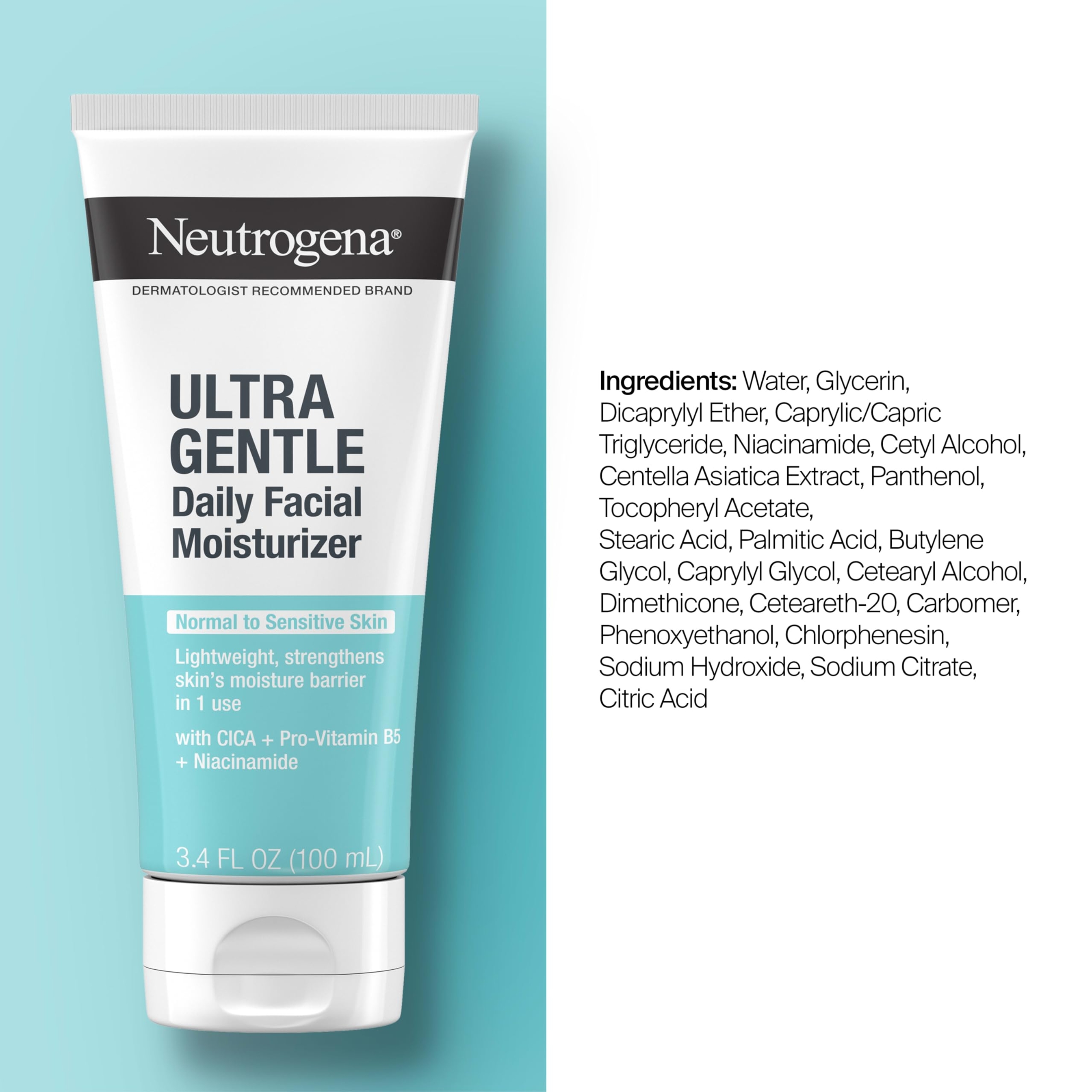 Neutrogena Ultra Gentle Daily Facial Moisturizer 3.4 fl.oz - Hydrating Moisturizer for Normal to Sensitive Skin 7