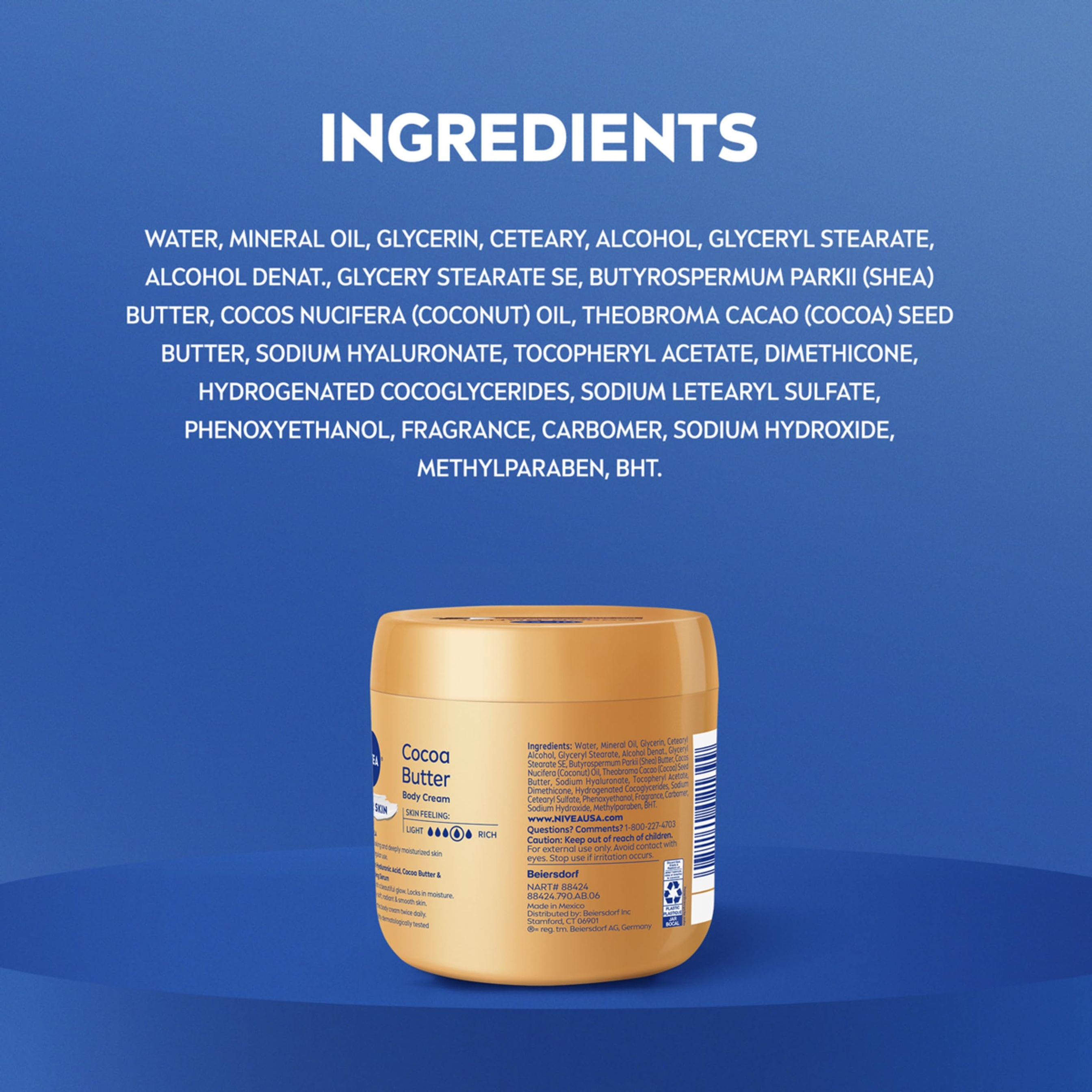 Nivea Cocoa Butter Body Cream 16 oz - Moisture Cream with Deep Nourishing Serum for Dry Skin 9