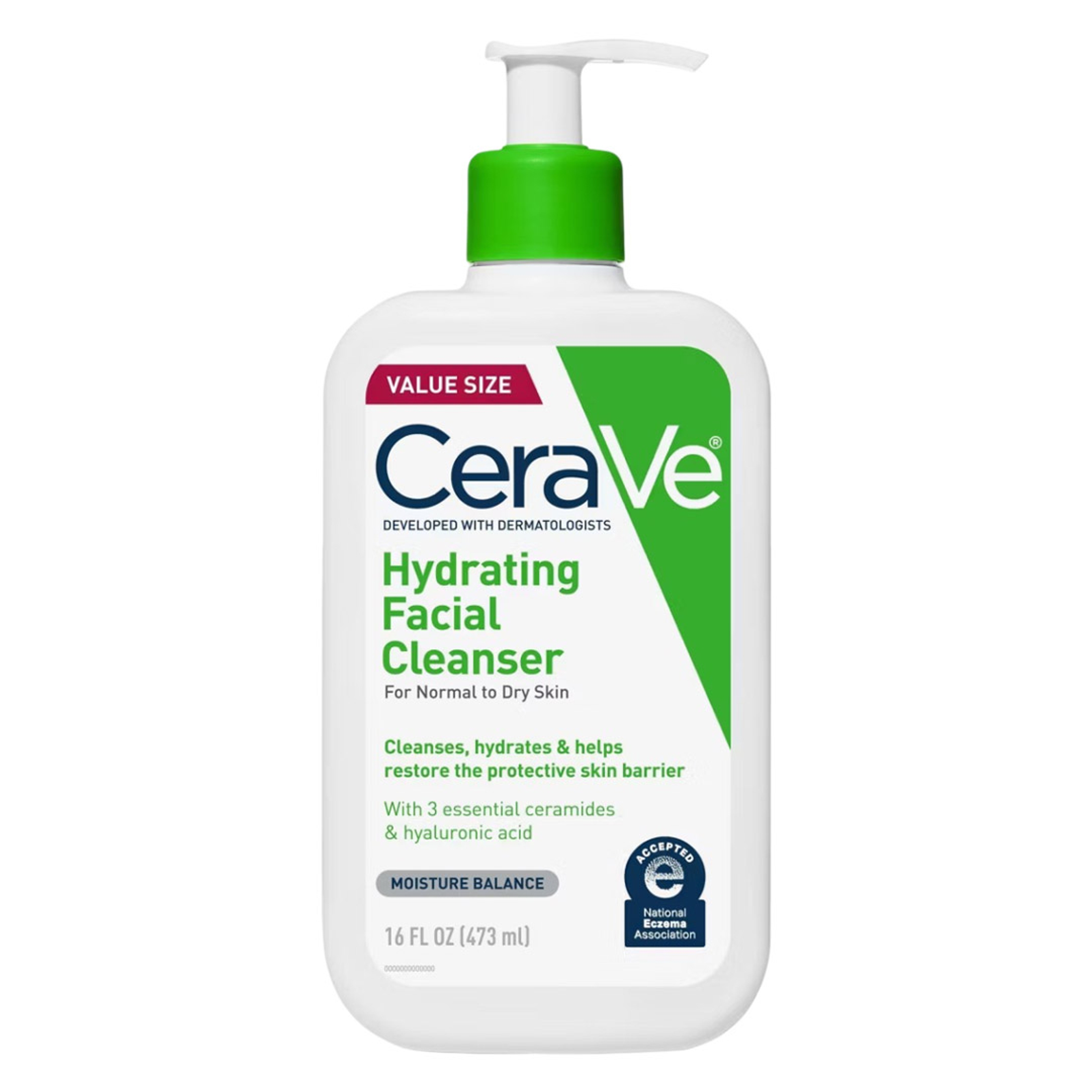CeraVe Hydrating Facial Cleanser 16 fl.oz - Daily Face Wash Helps Hydrate Normal to Dry Skin 1