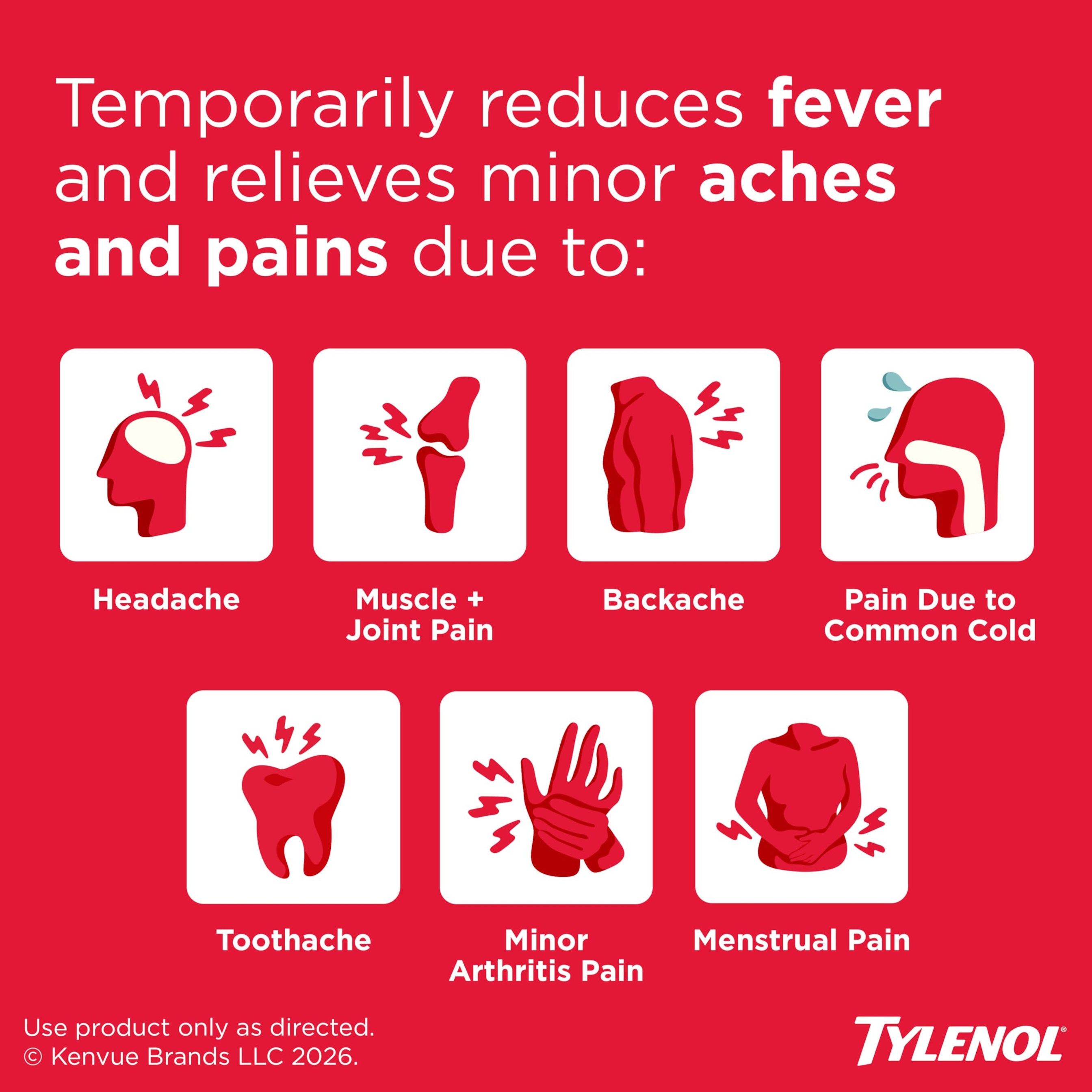 Tylenol Extra Strength Caplets 100 Count - Acetaminophen 500 mg, Pain Relief Pills, Fever Reducer for Adults 3
