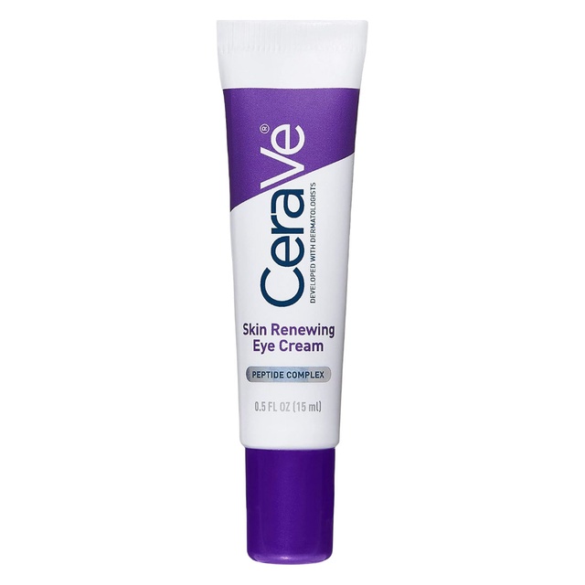 CeraVe Skin Renewing Eye Cream 0.5 fl.oz - Anti-Aging Eye Cream with Peptides Helps Smooth & Brighten Under-Eye Skin