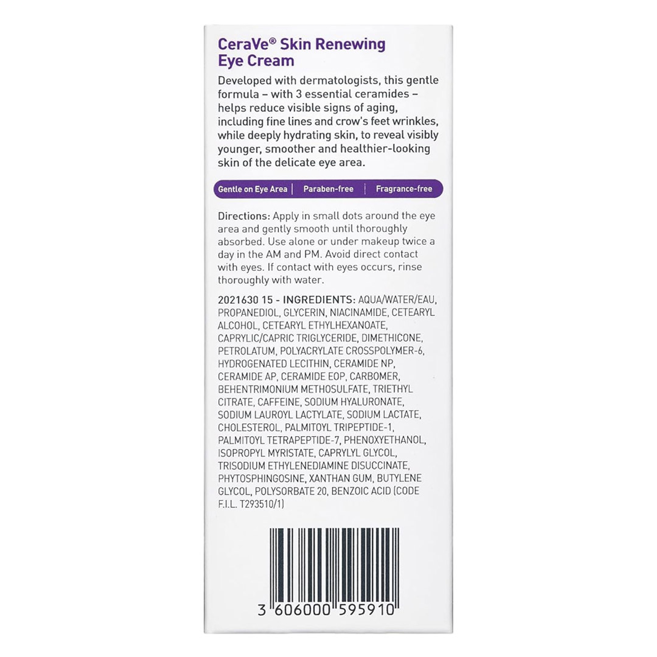 CeraVe Skin Renewing Eye Cream 0.5 fl.oz - Anti-Aging Eye Cream with Peptides Helps Smooth & Brighten Under-Eye Skin 7