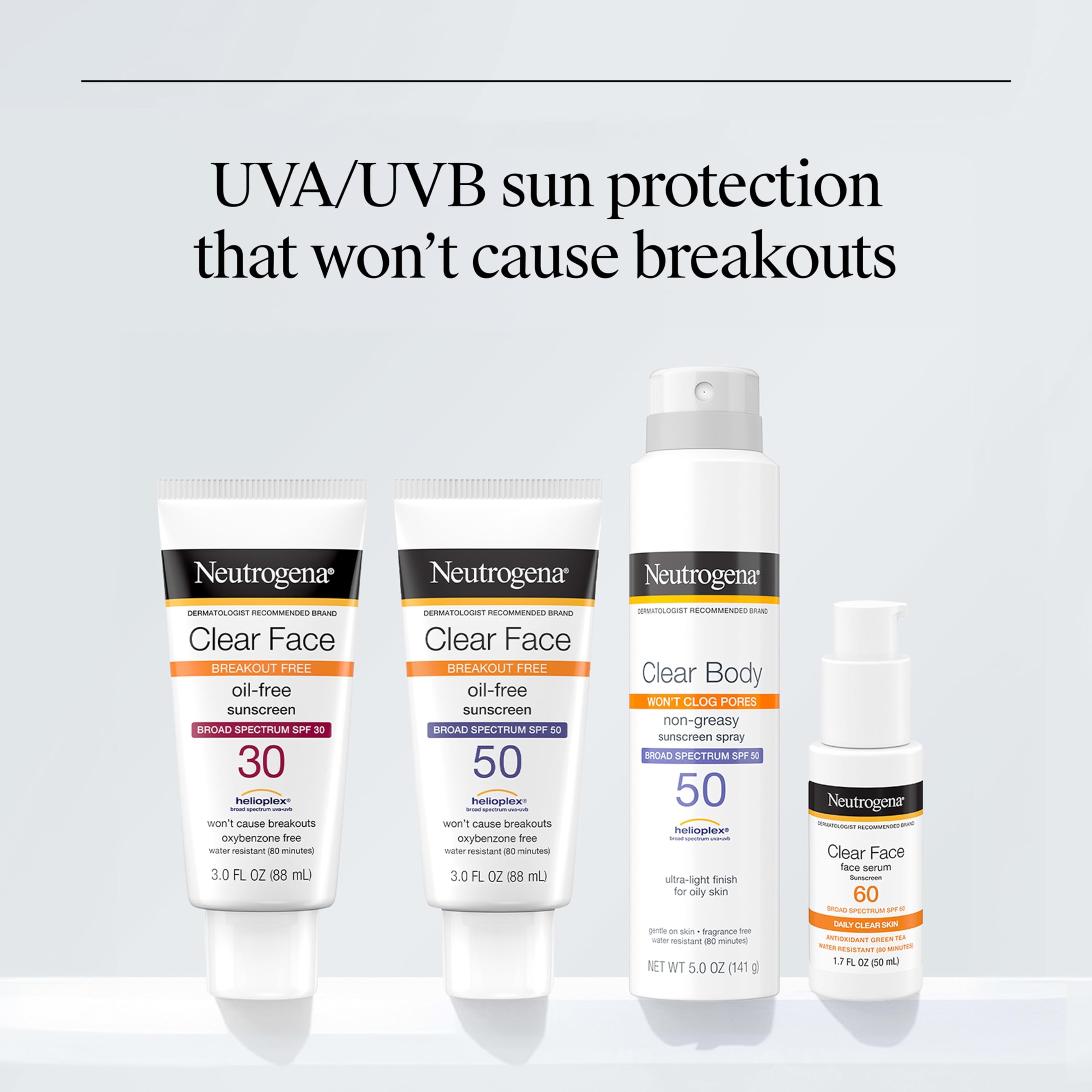 Neutrogena Clear Face Sunscreen Lotion SPF50 3 fl.oz - Broad Spectrum UVA/UVB Protection for Acne-Prone Skin 6