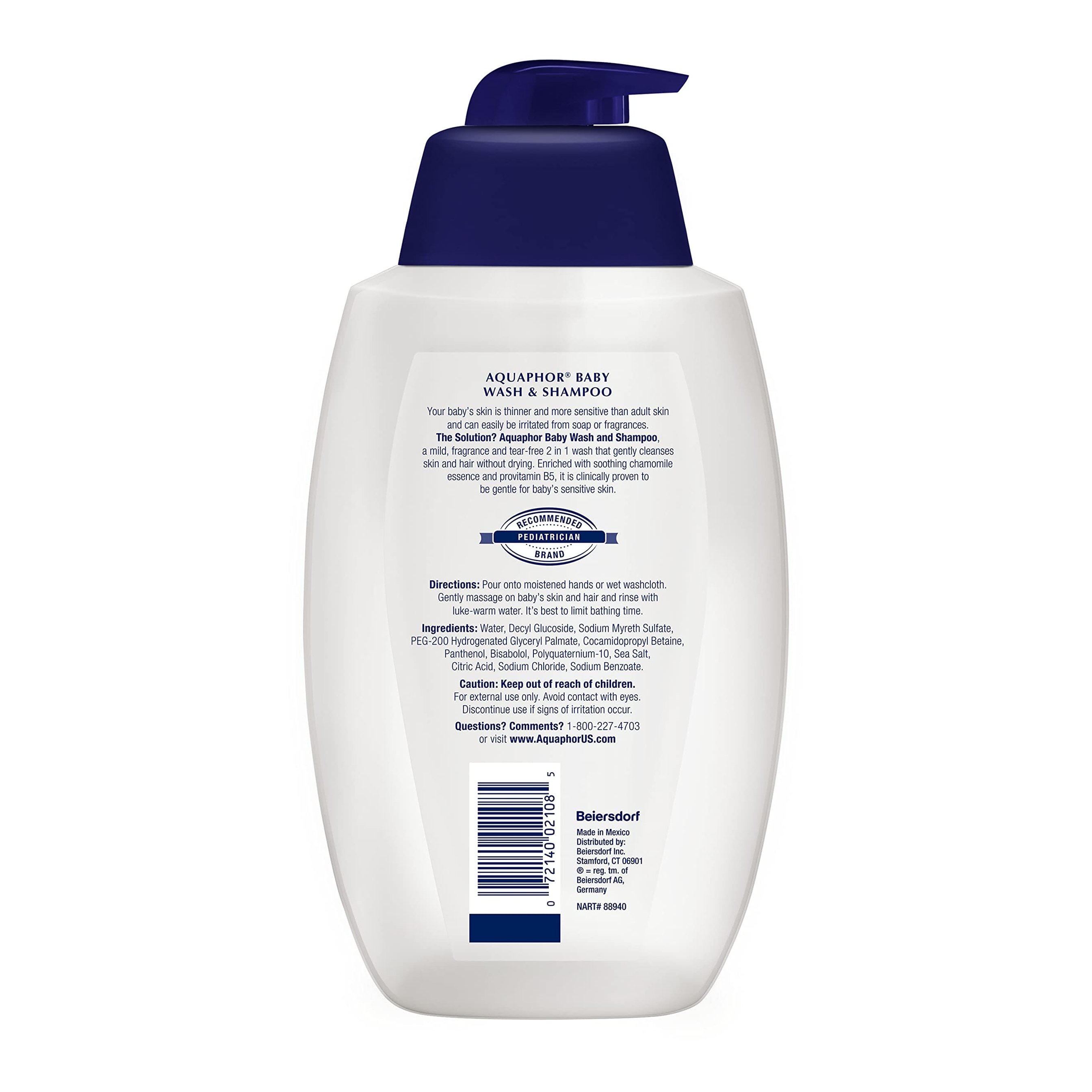Aquaphor Baby Wash & Shampoo 25.4 fl.oz - Unscented, Soothe & Cleanse with Natural Chamomile Essence 8