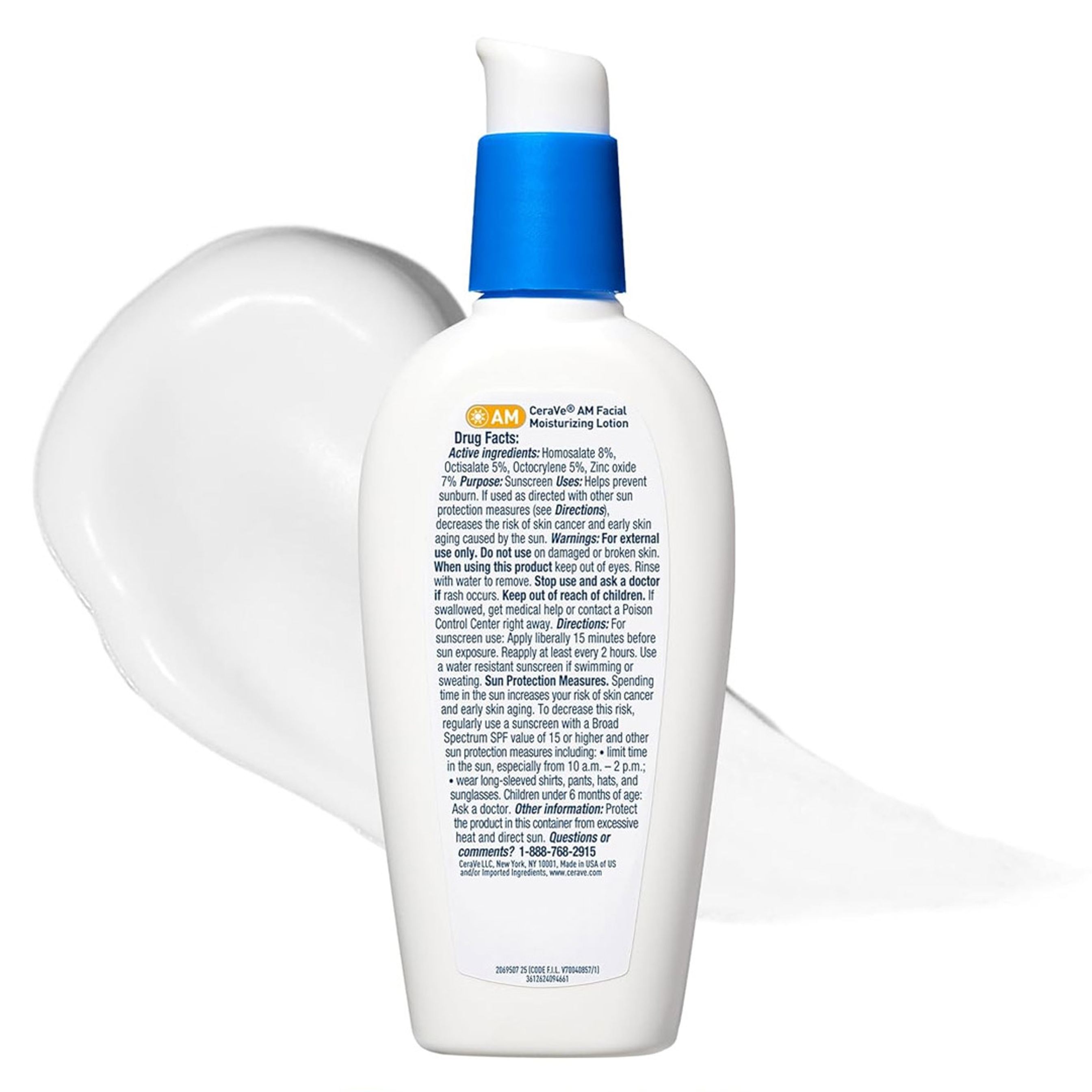 CeraVe AM Facial Moisturizing Lotion SPF50 3 fl.oz - Blendable Daytime Moisturizer with Broad-Spectrum SPF 10