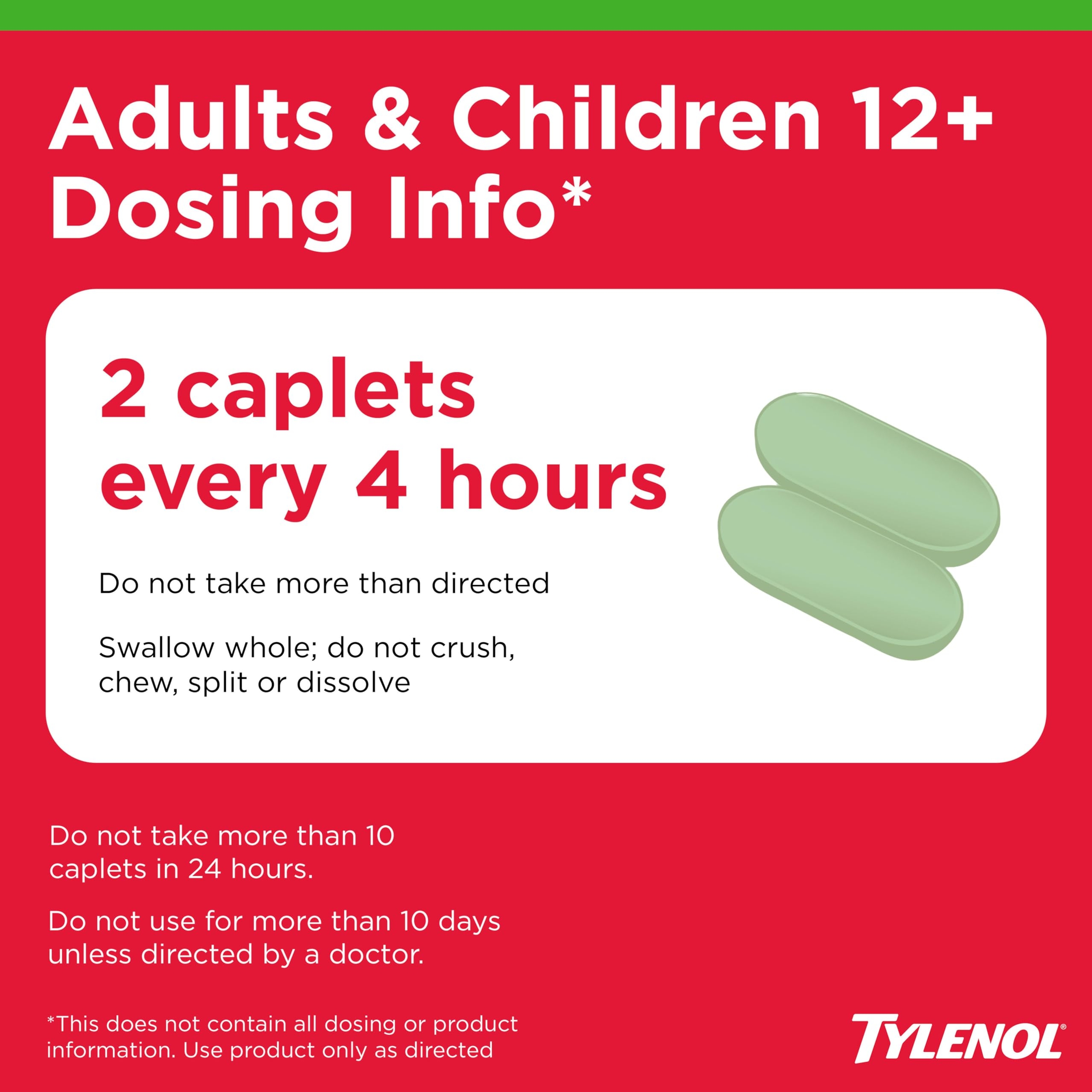 Tylenol Sinus + Headache Daytime Relief Caplets 24 Count - 325mg Acetaminophen, Nasal Decongestant & Fever Reducer 5