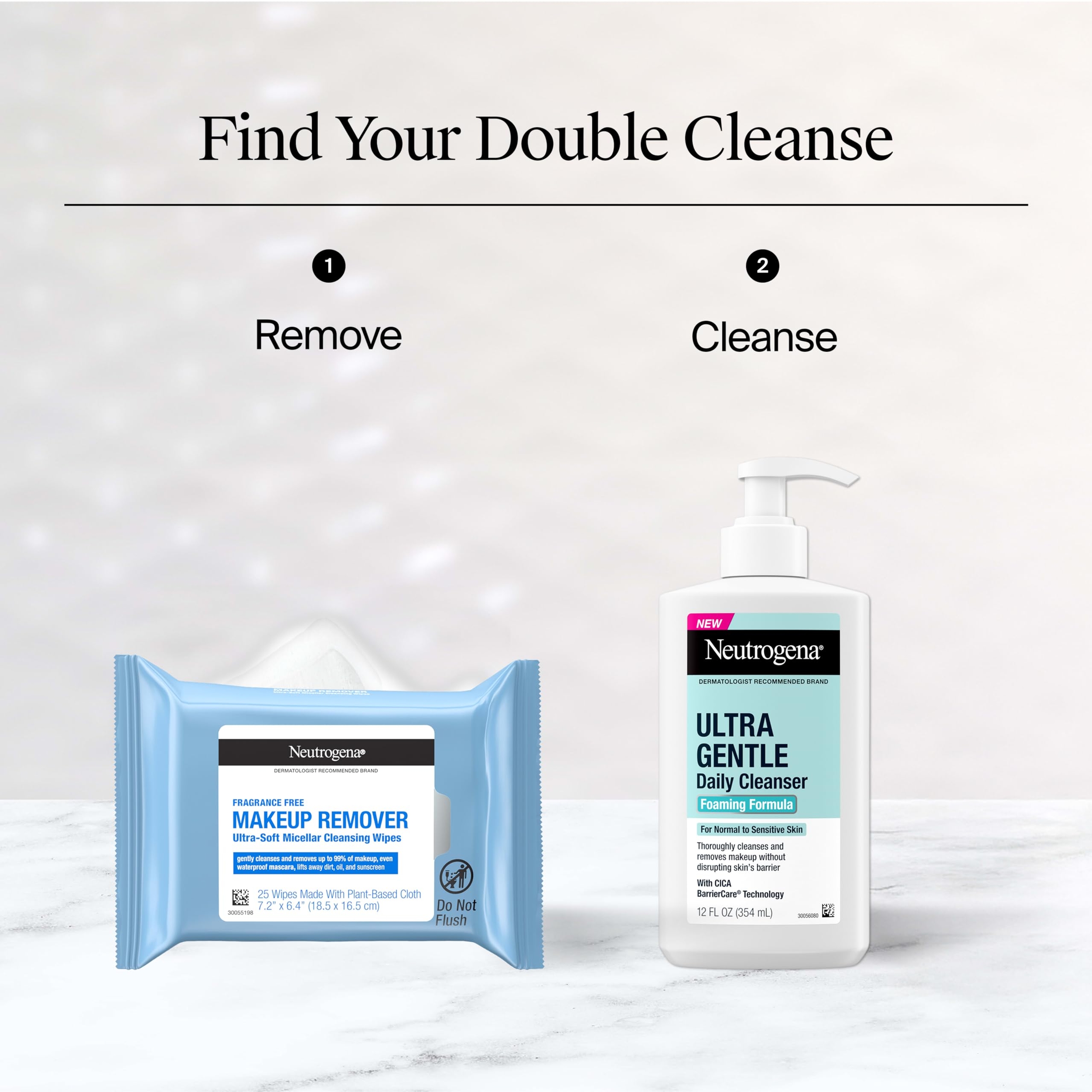 Neutrogena Makeup Remover Wipes for Face Daily, Fragrance-Free, Gently Removes Oil, Dirt, and Waterproof Makeup in a Simple Fully Plant-Based Cloth, 25 ct 7