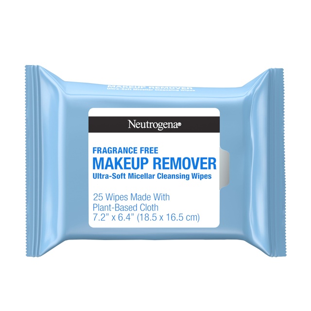 Neutrogena Makeup Remover Wipes for Face Daily, Fragrance-Free, Gently Removes Oil, Dirt, and Waterproof Makeup in a Simple Fully Plant-Based Cloth, 25 ct — Out of stock