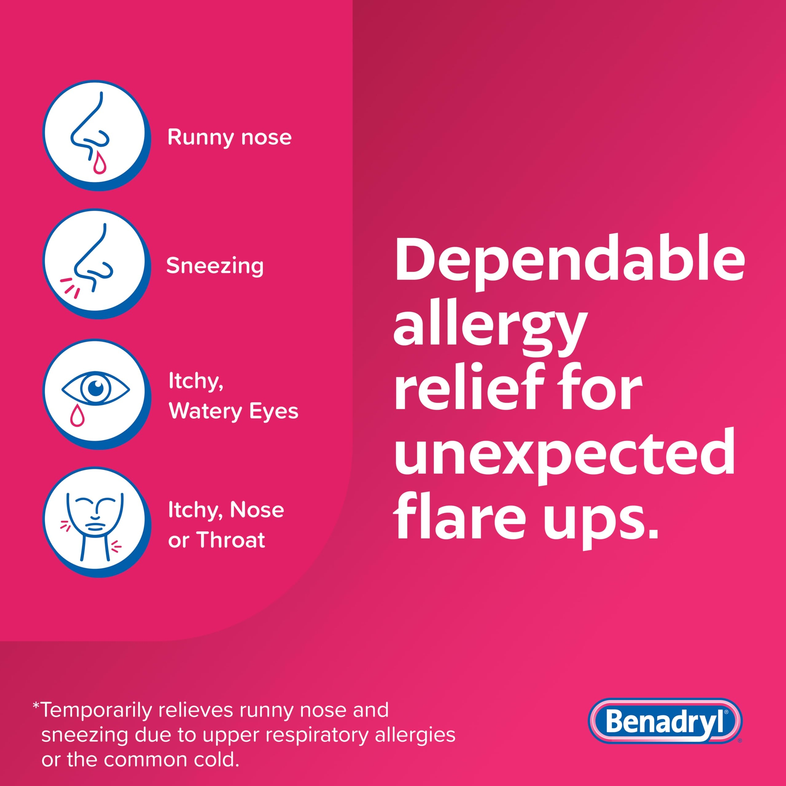 Benadryl Ultratabs Antihistamine Allergy Relief Tablets 100 Count - Diphenhydramine HCl 25mg 4