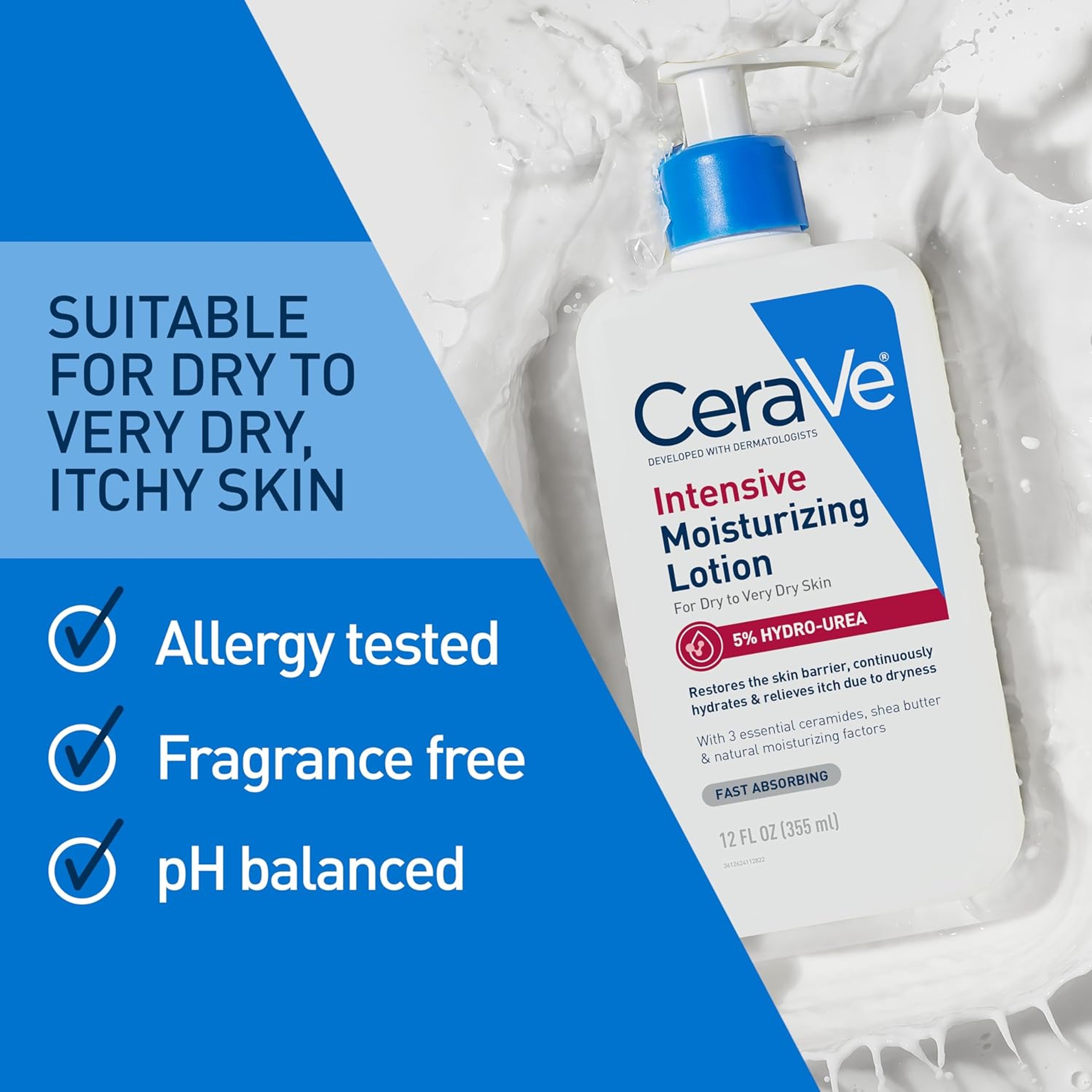 CeraVe Intensive Moisturizing Lotion 16 fl.oz - Relieves Signs of Dry Skin with Hydro-Urea & Shea Butter 9