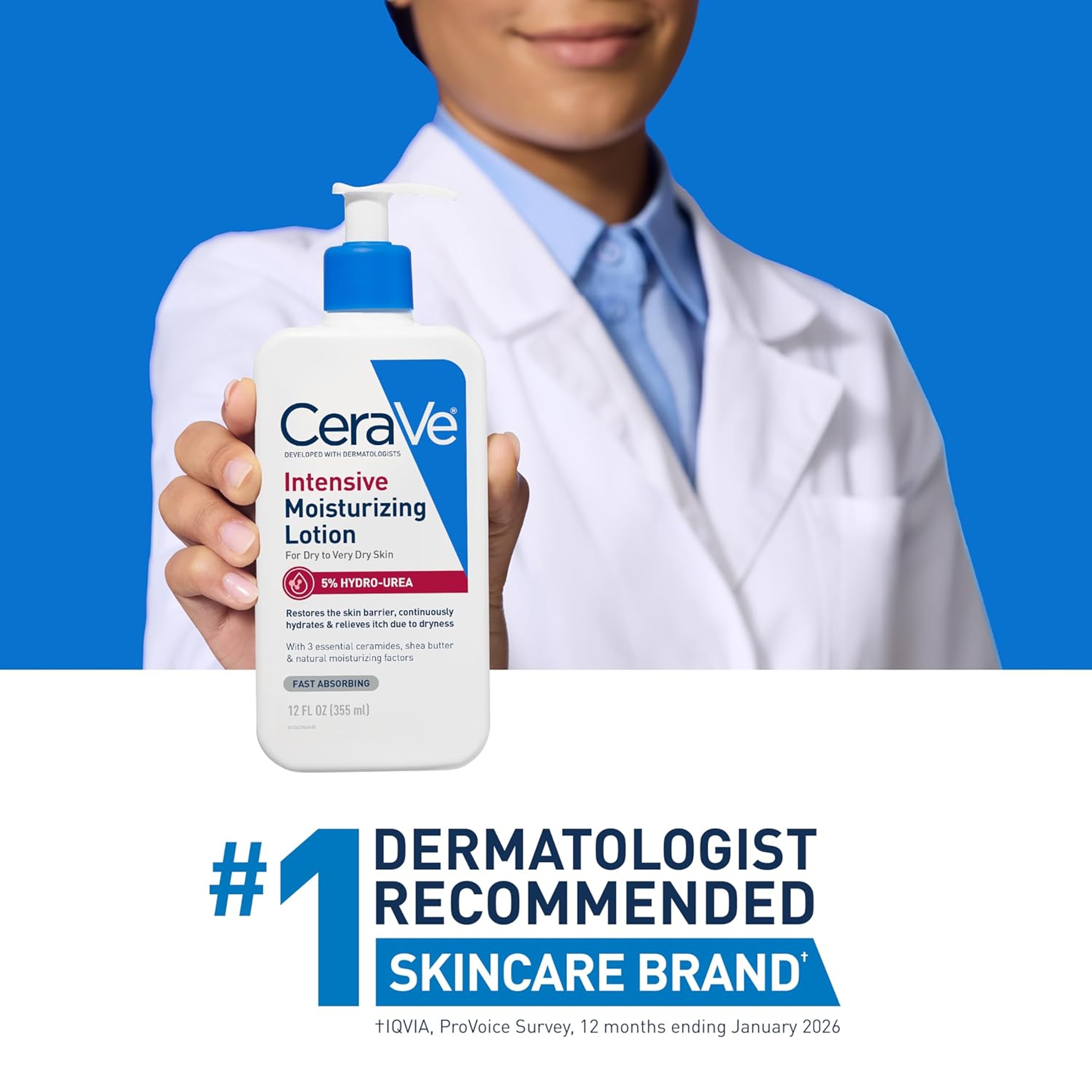 CeraVe Intensive Moisturizing Lotion 16 fl.oz - Relieves Signs of Dry Skin with Hydro-Urea & Shea Butter 10