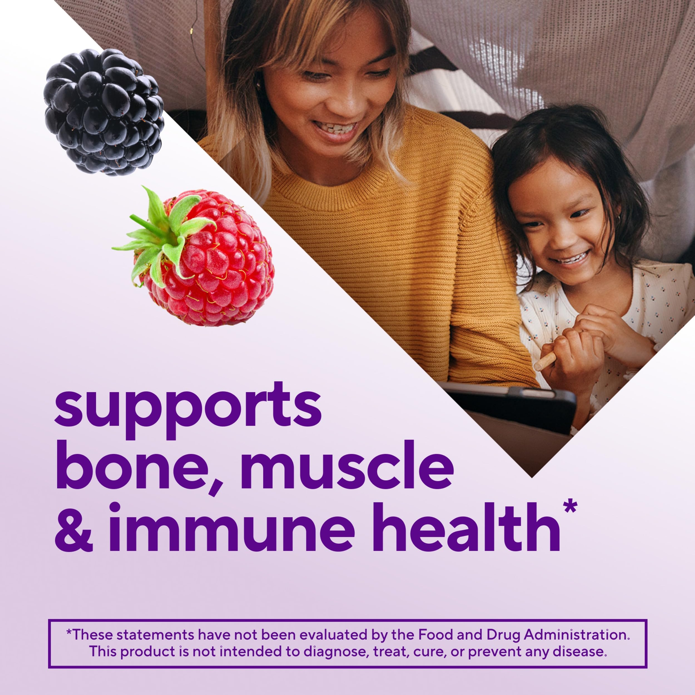 Vitafusion Vitamin D3 150 Gummies - Bone and Immune Support, Berry & Peach Flavor 4