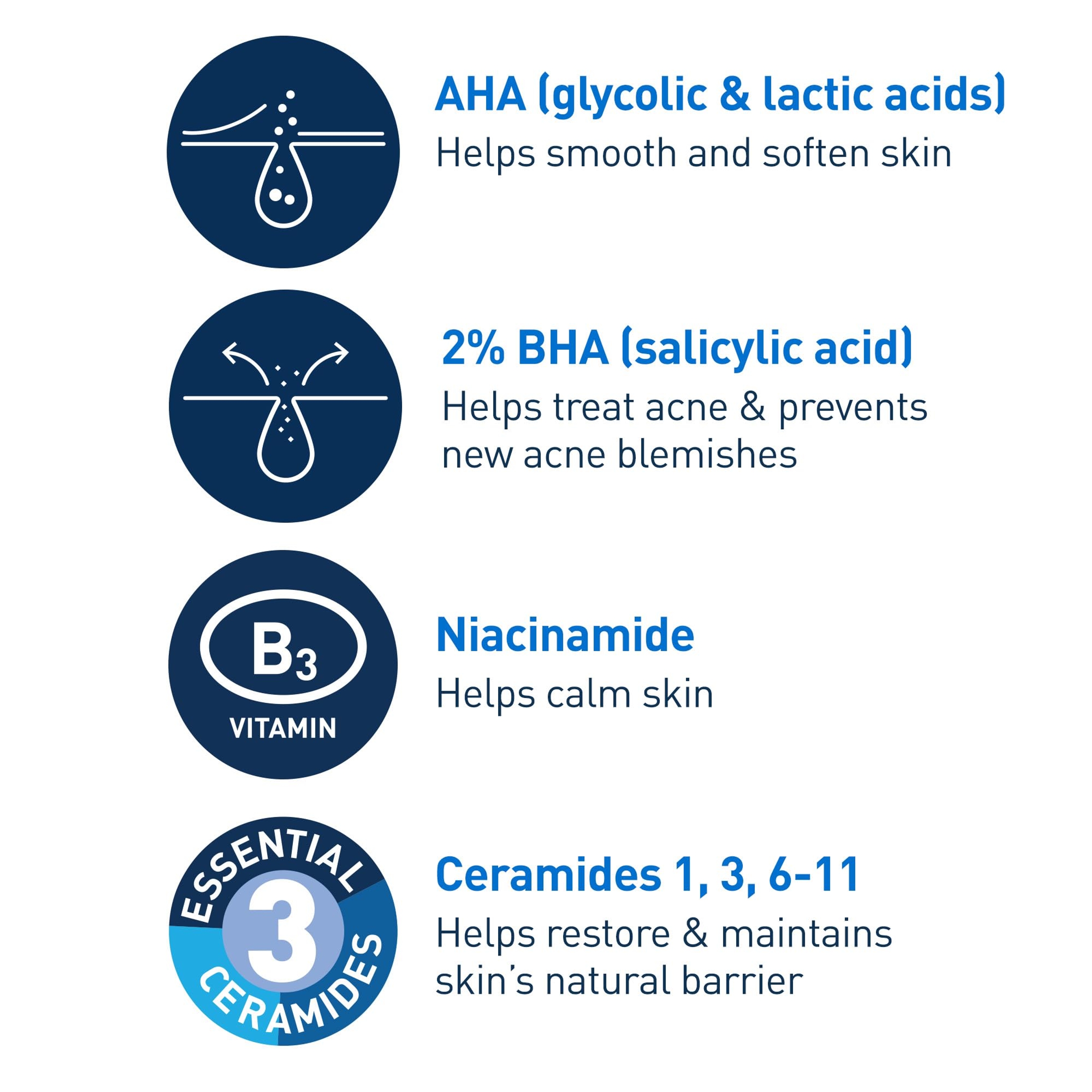 CeraVe Acne Control Gel, 2% Salicylic Acid Treatment With Glycolic Acid + Lactic Acids + Niacniamide, Acne Gel Helps Clear Blemishes Without Over Drying, Alcohol Free & Oil Free, 1.35 Fl Oz 3