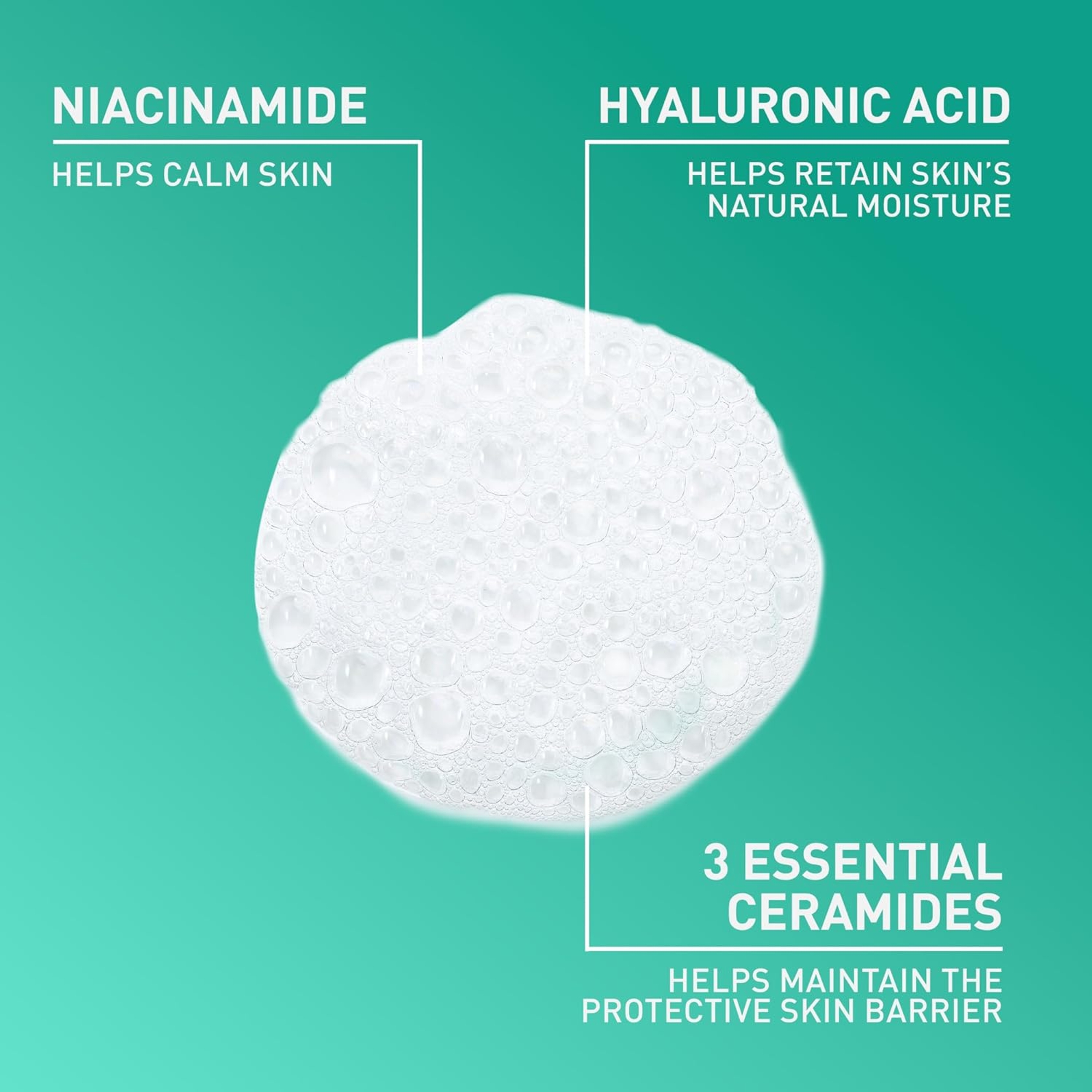 CeraVe Foaming Facial Cleanser, Daily Face Wash for Oily Skin, Hyaluronic Acid + Ceramides + Niacinamide, Fragrance Free, Non-Drying Oil Control Face Wash, 8 Fluid Ounces 3